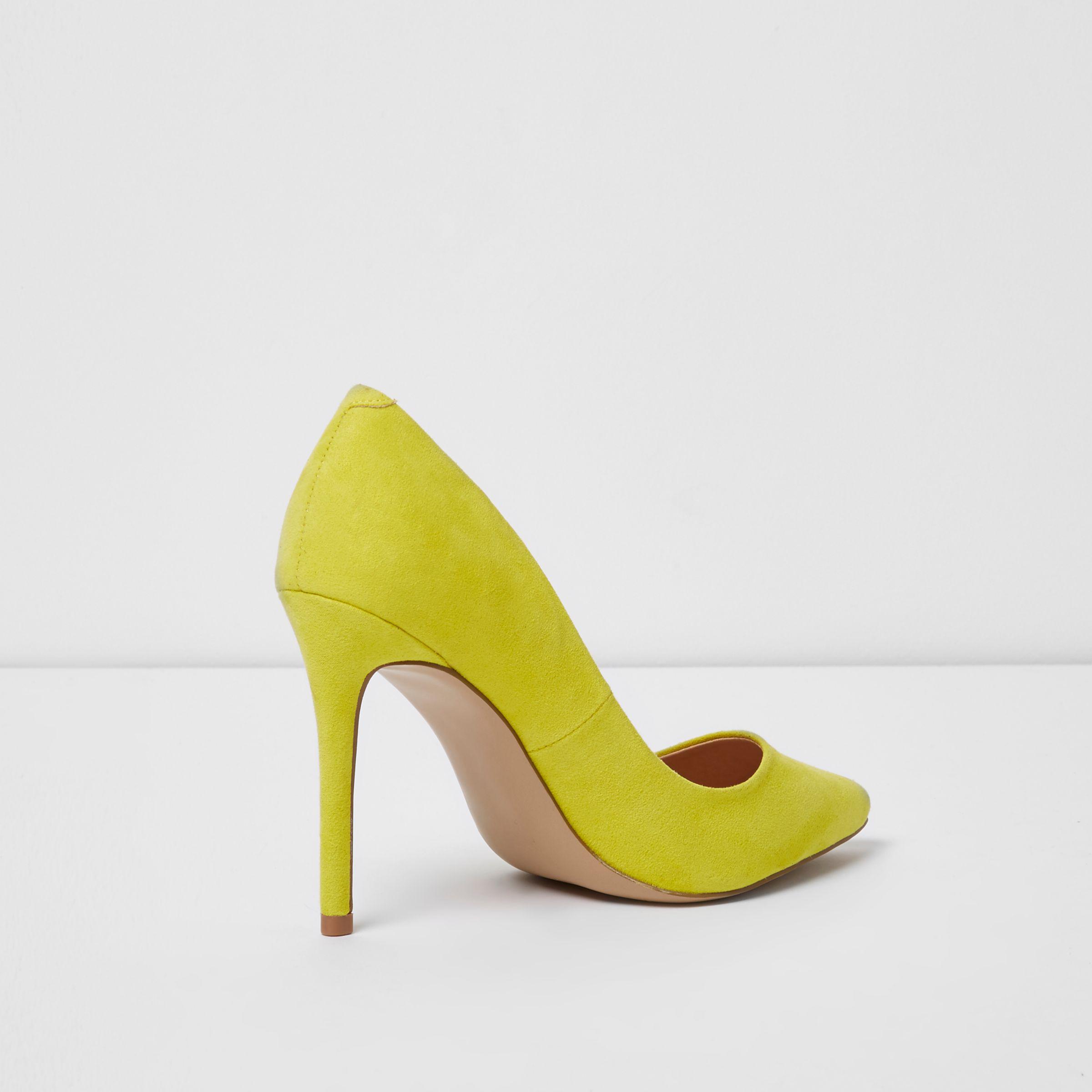 River Island Yellow Court Shoes - Lyst
