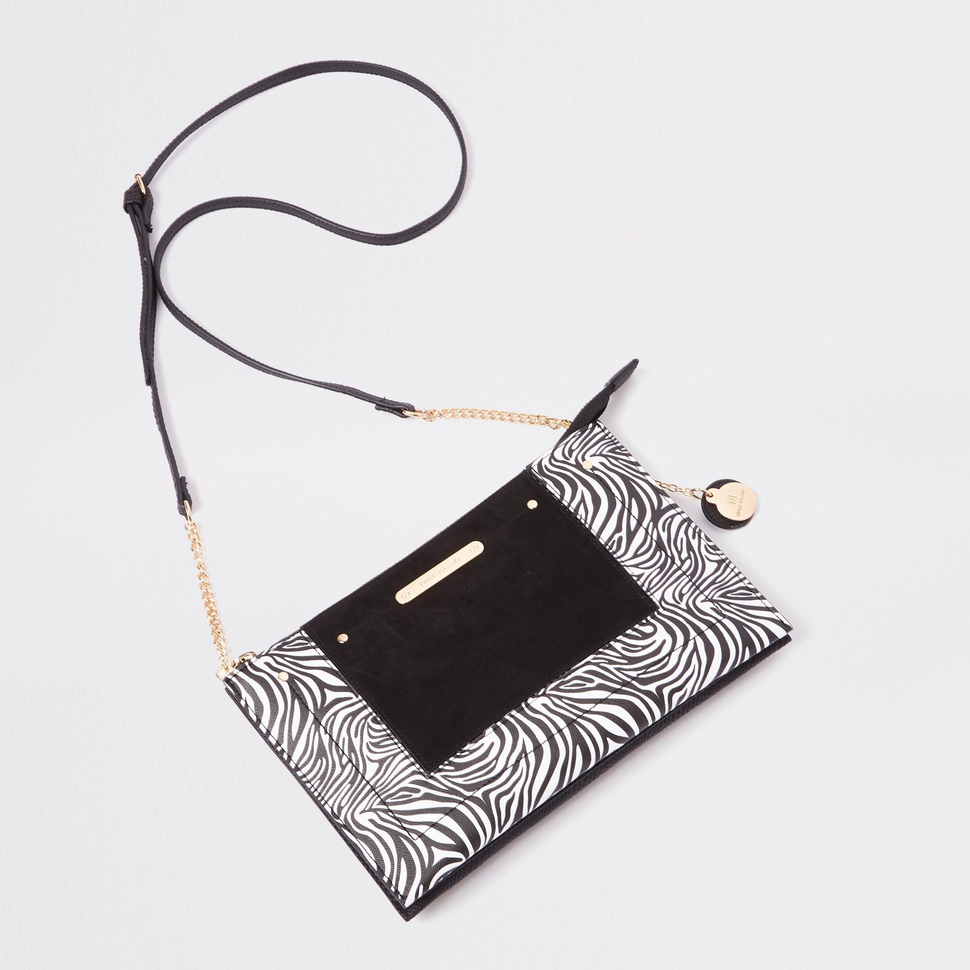 river island animal print bag