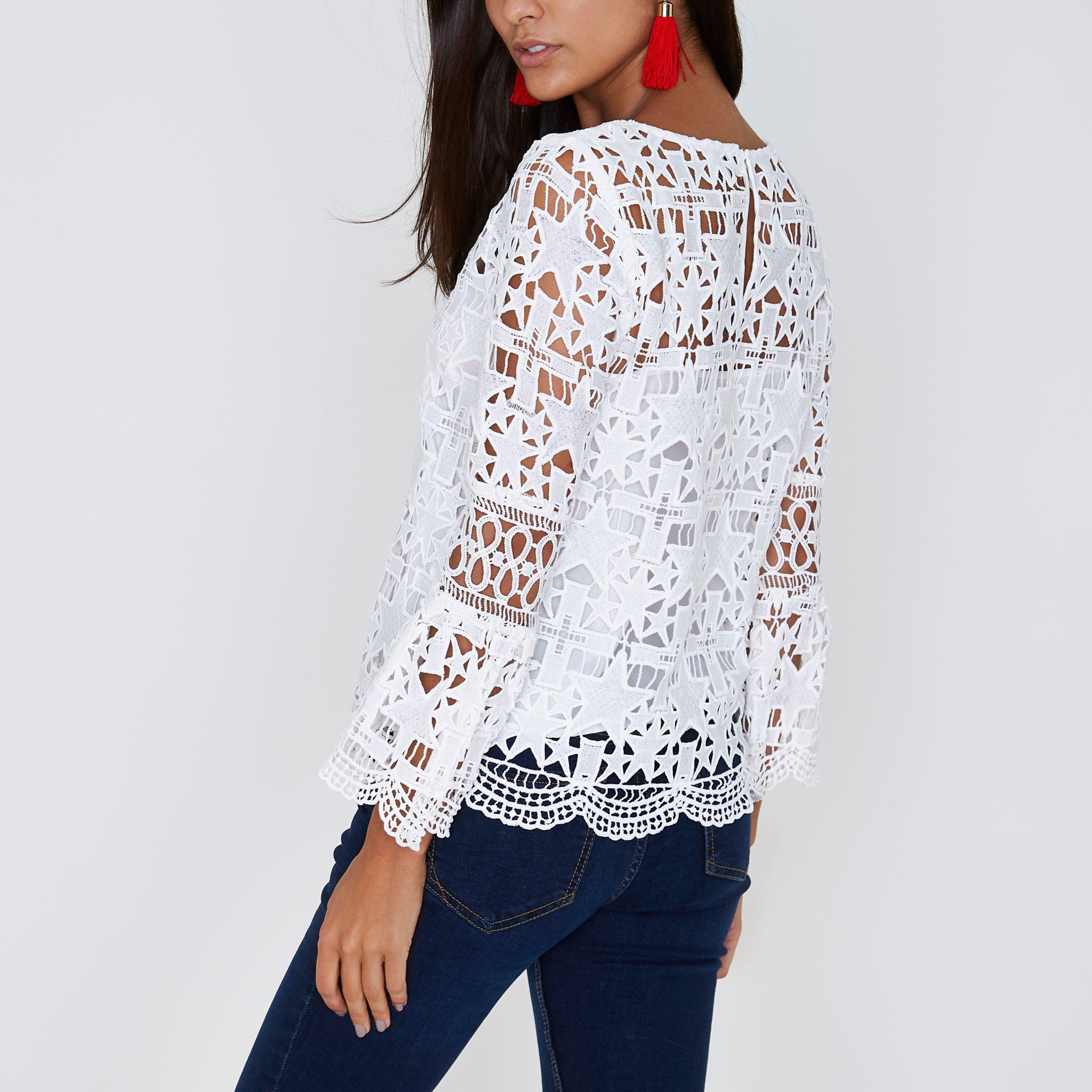 river island lace top