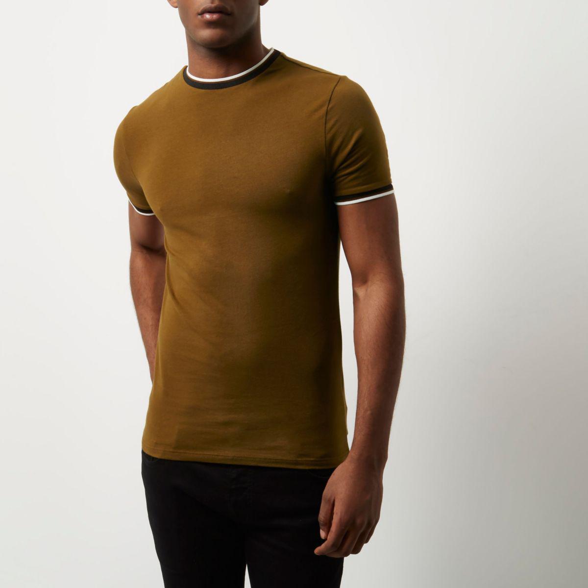 river island muscle fit t shirt