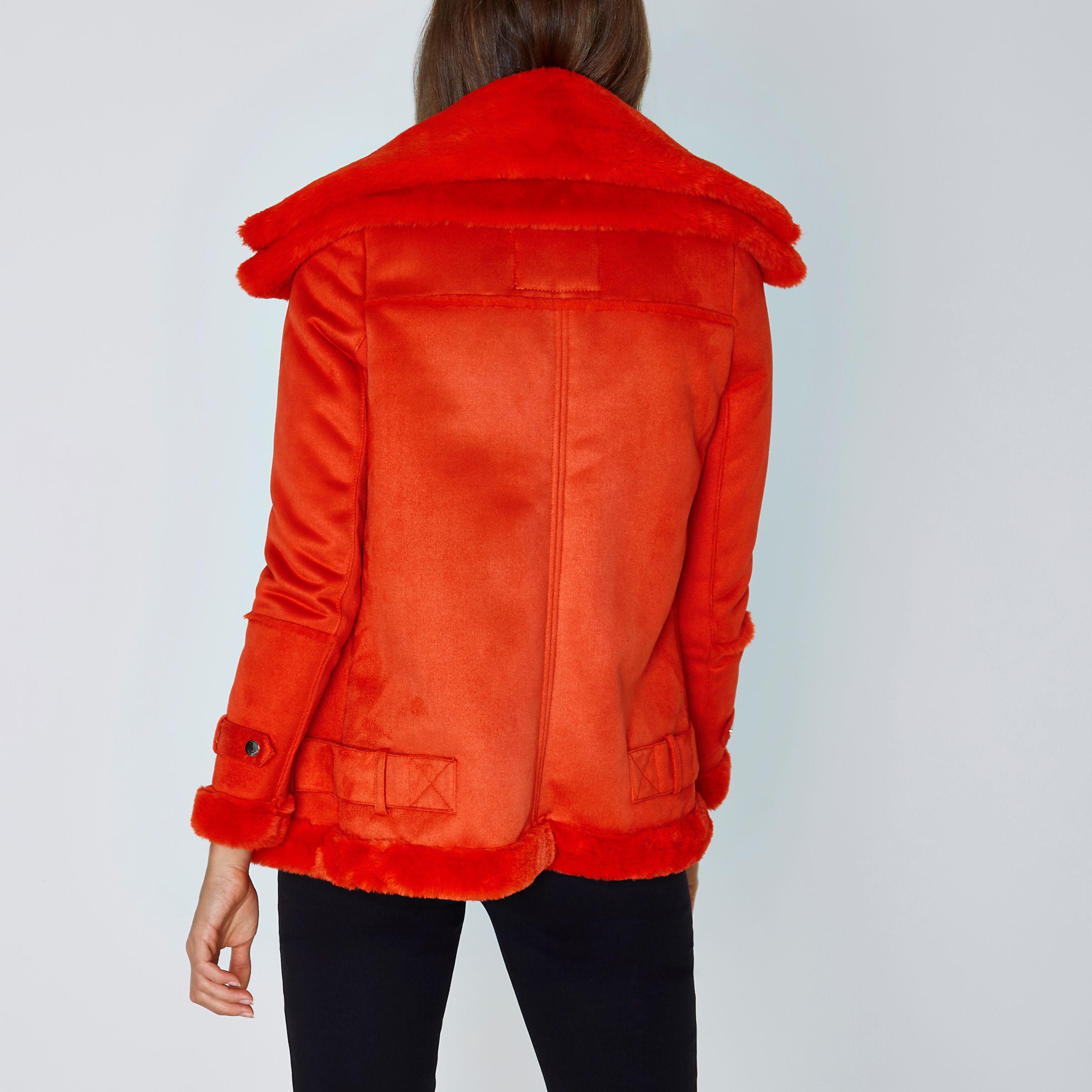 orange aviator jacket