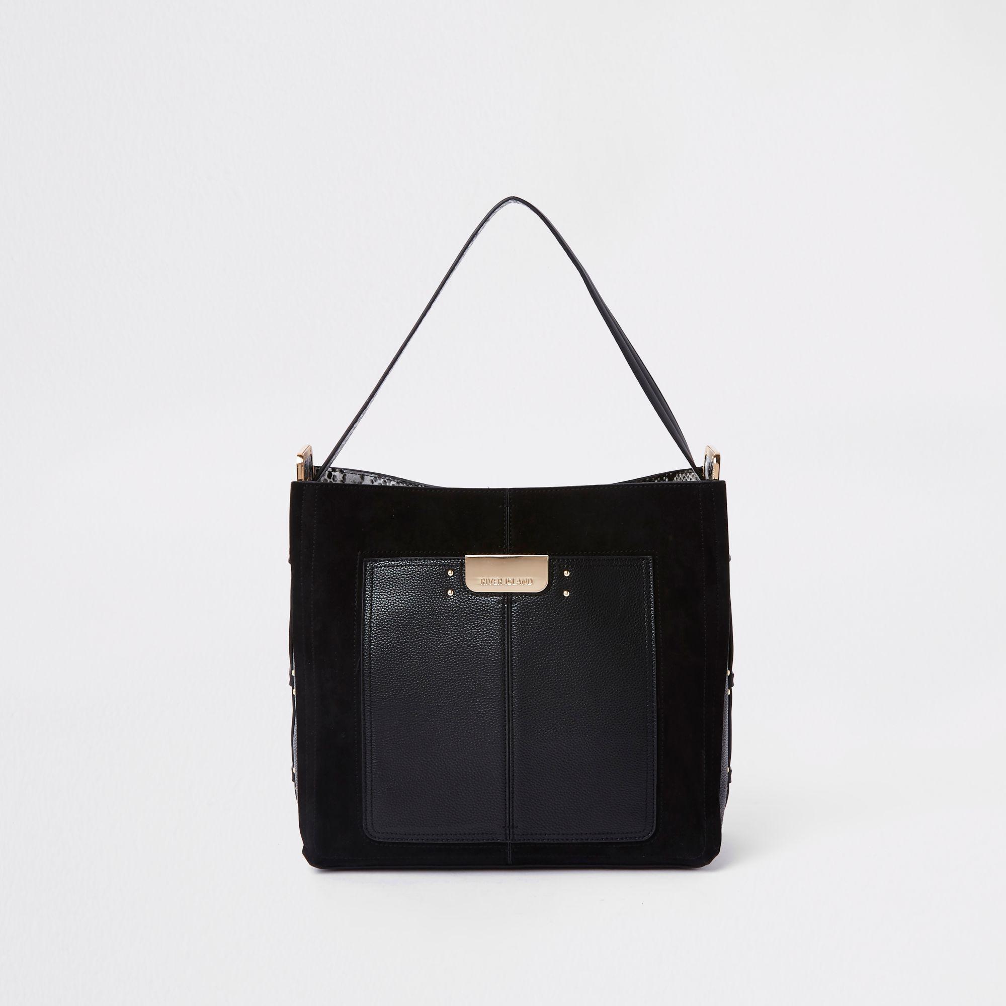 river island black slouch bag