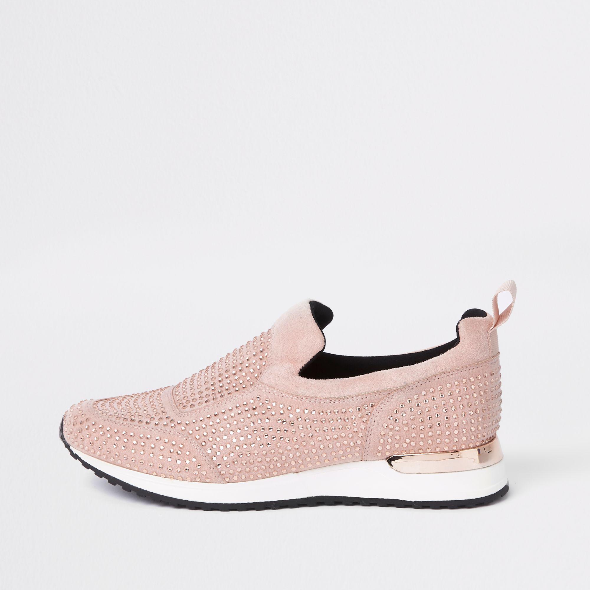 river island slip on trainers
