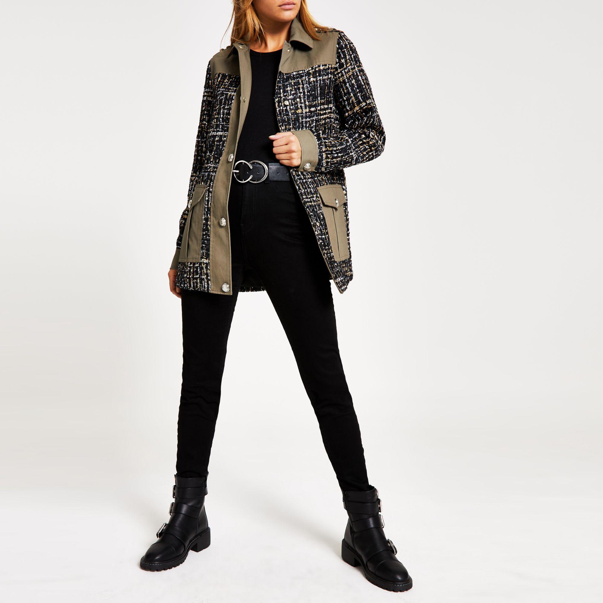 river island boucle jacket