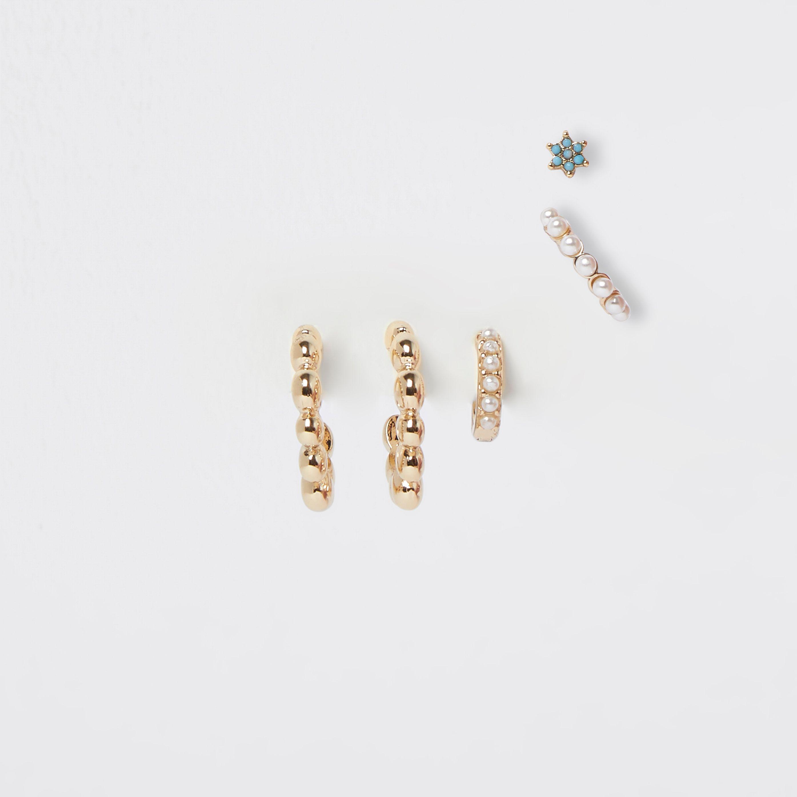 River island 2024 pearl earrings