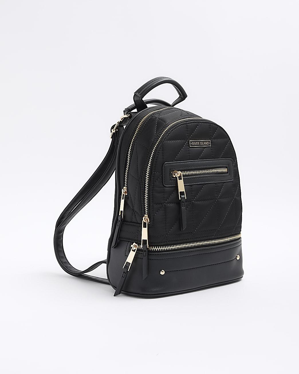 River island backpack black cheap