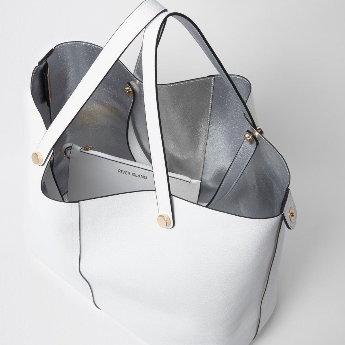silver beach bag river island