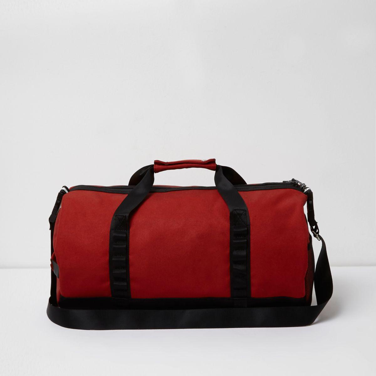 red holdall bags