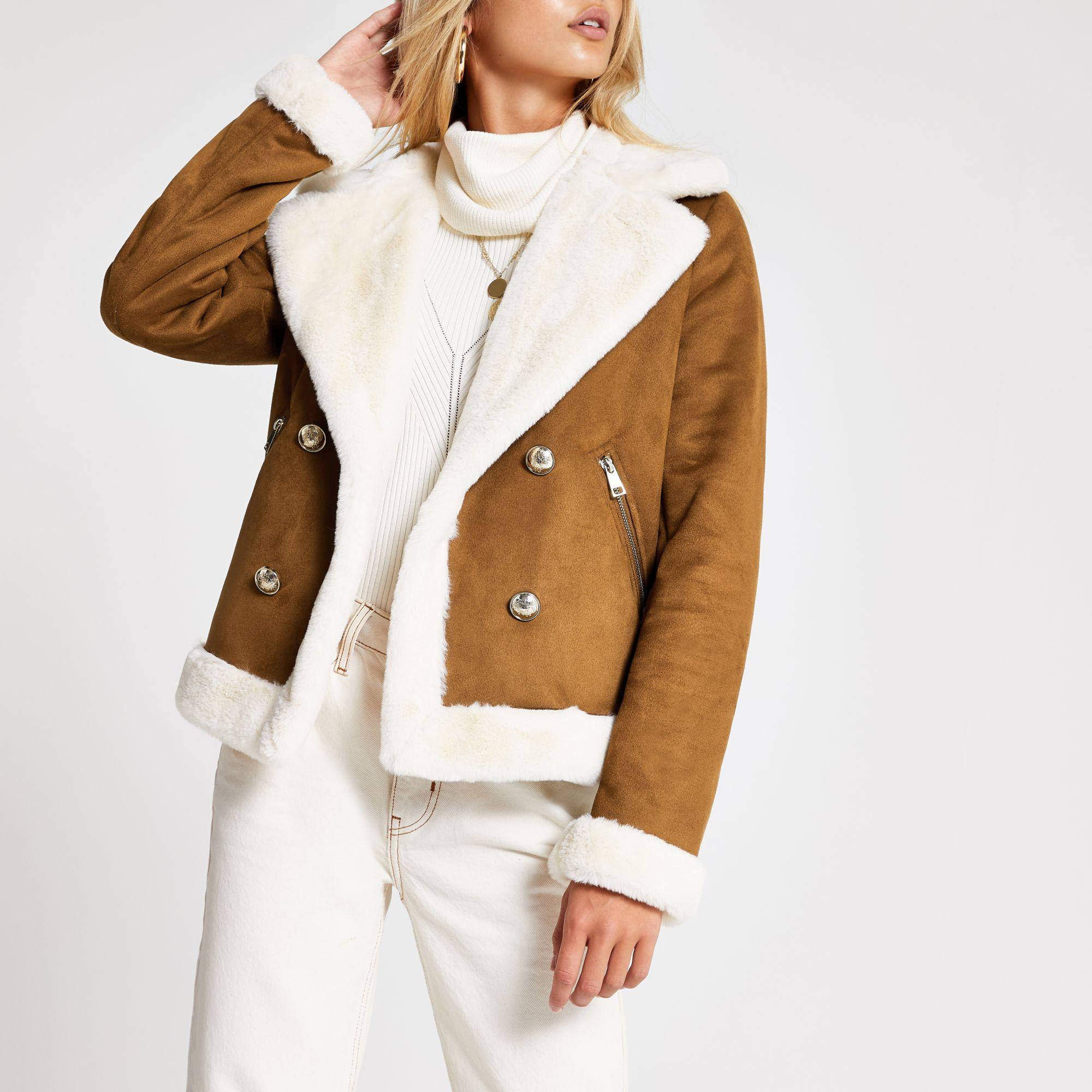 river island shearling