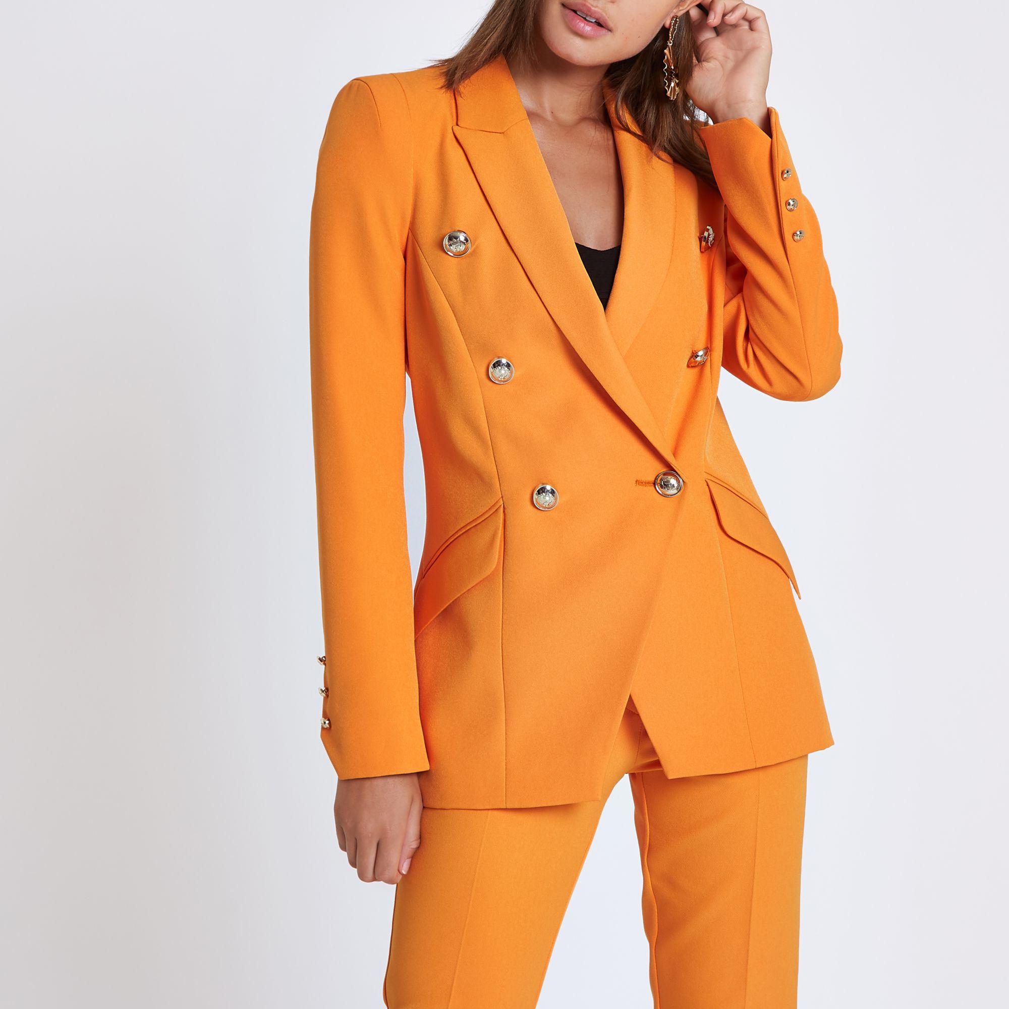 river island orange suit