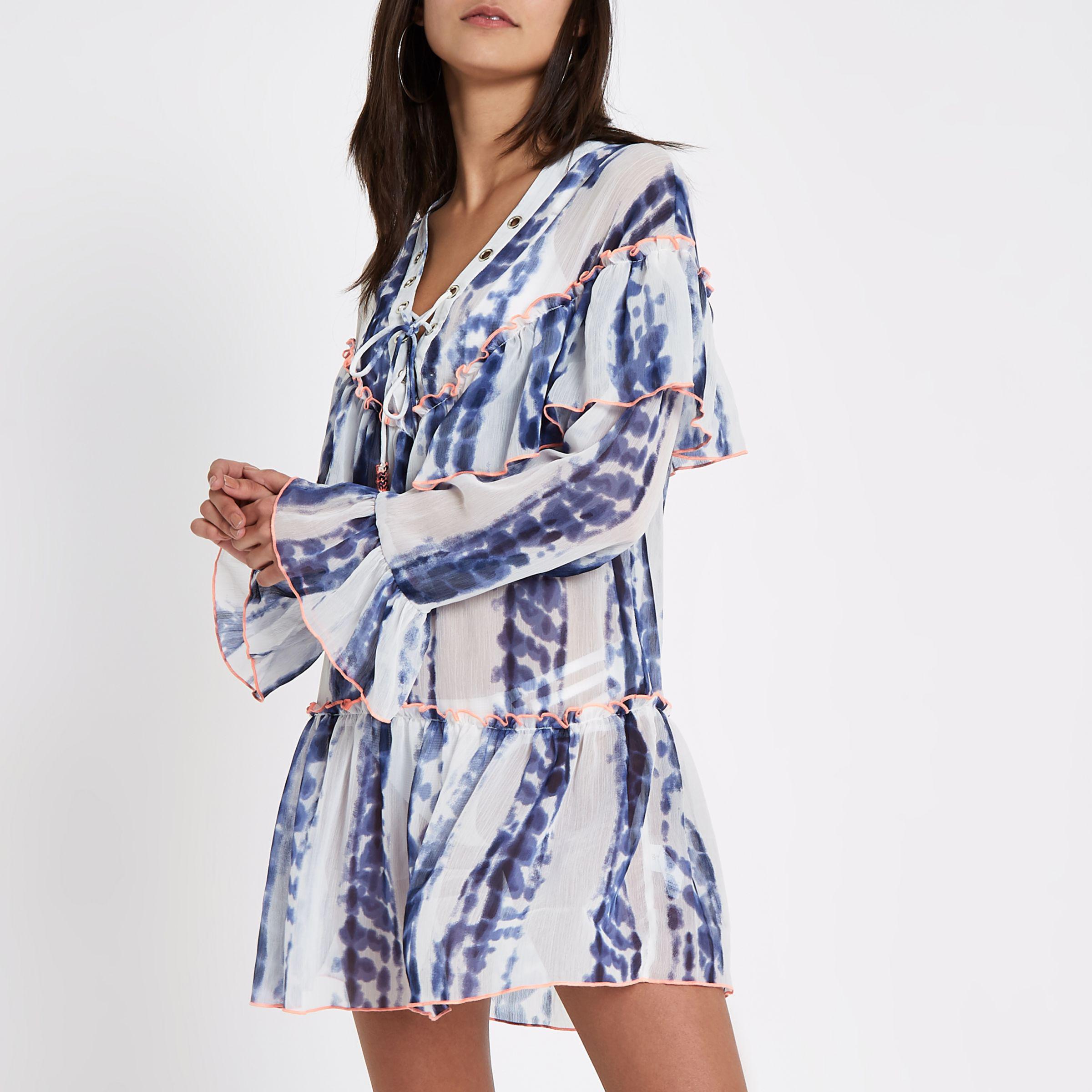 frill beach cover up