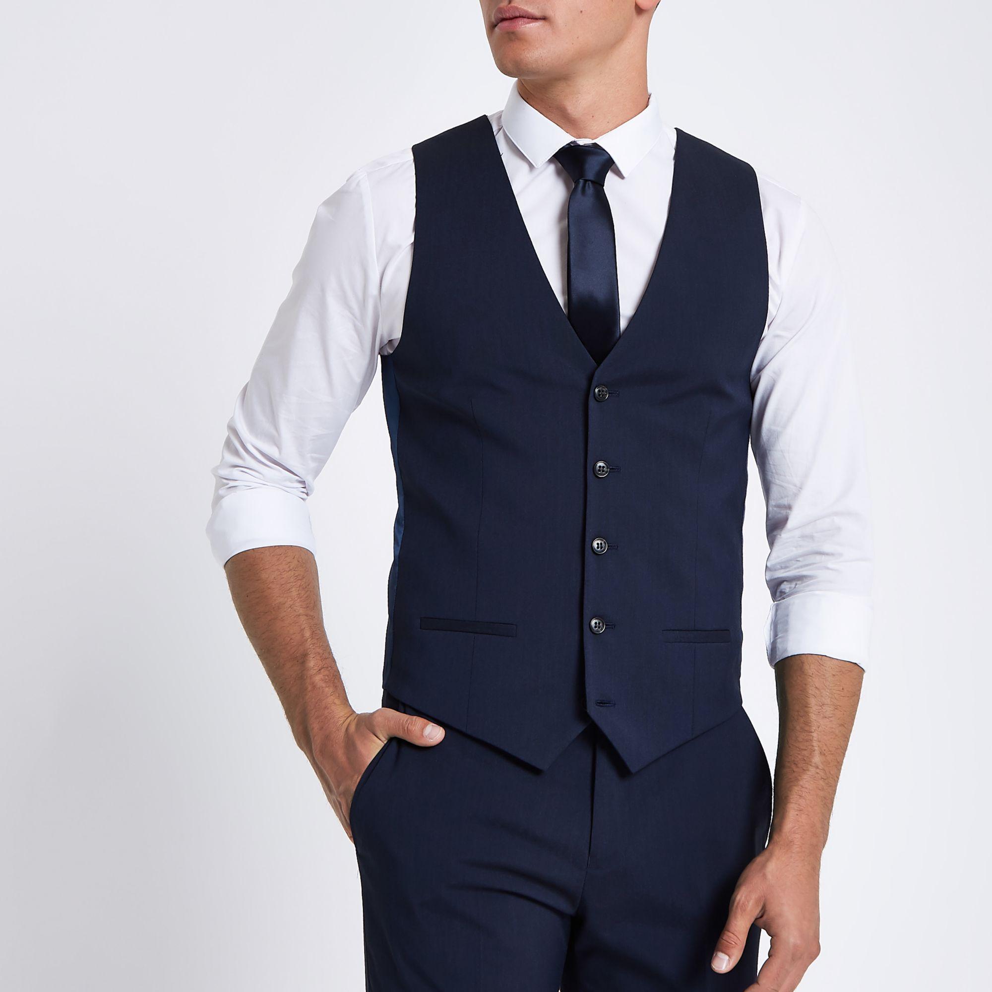 Blue Suit With Waistcoat Online Sale, UP TO 53% OFF