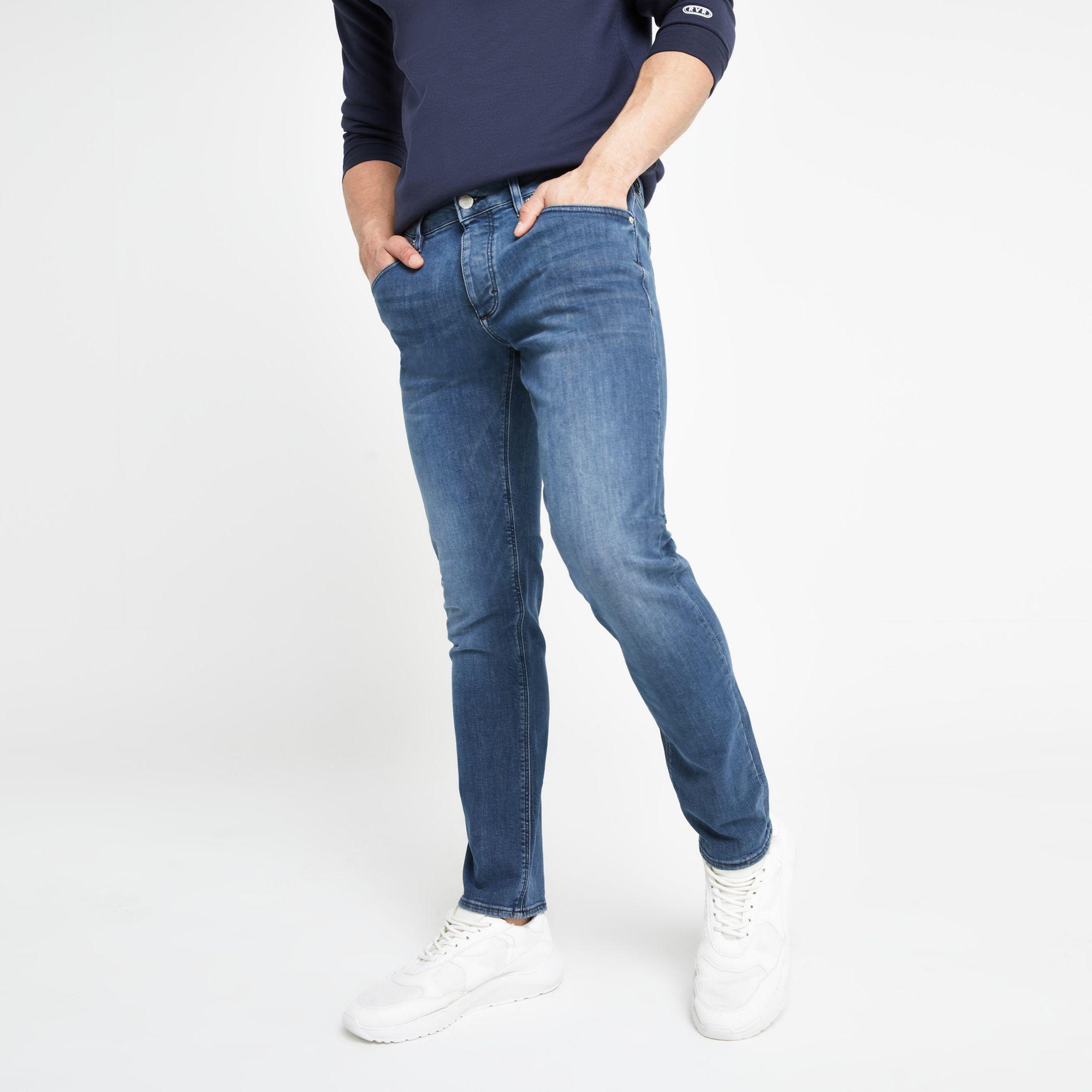 River Island Denim Dark Blue Dylan Slim Fit Jeans for Men Lyst