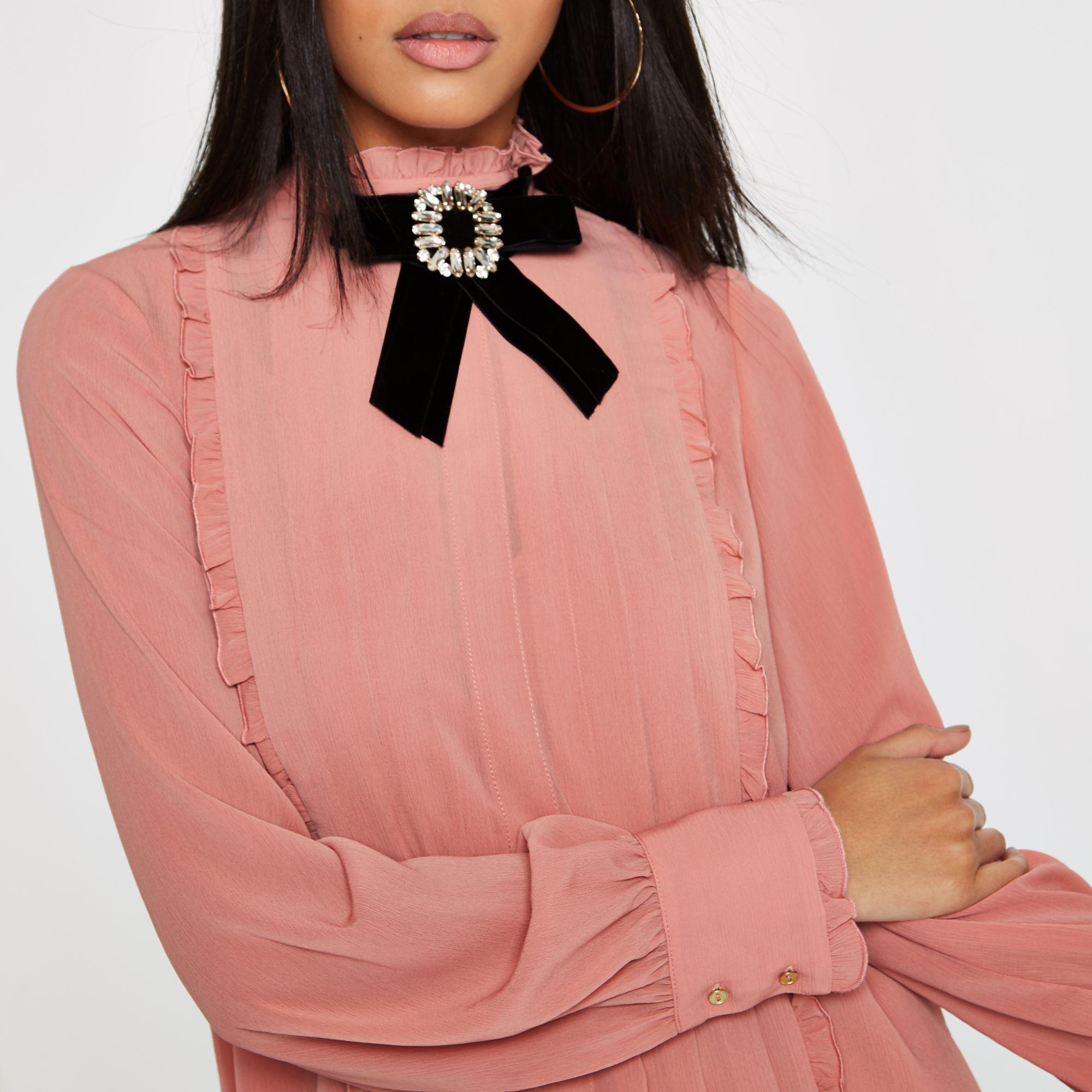 river island pink swing dress