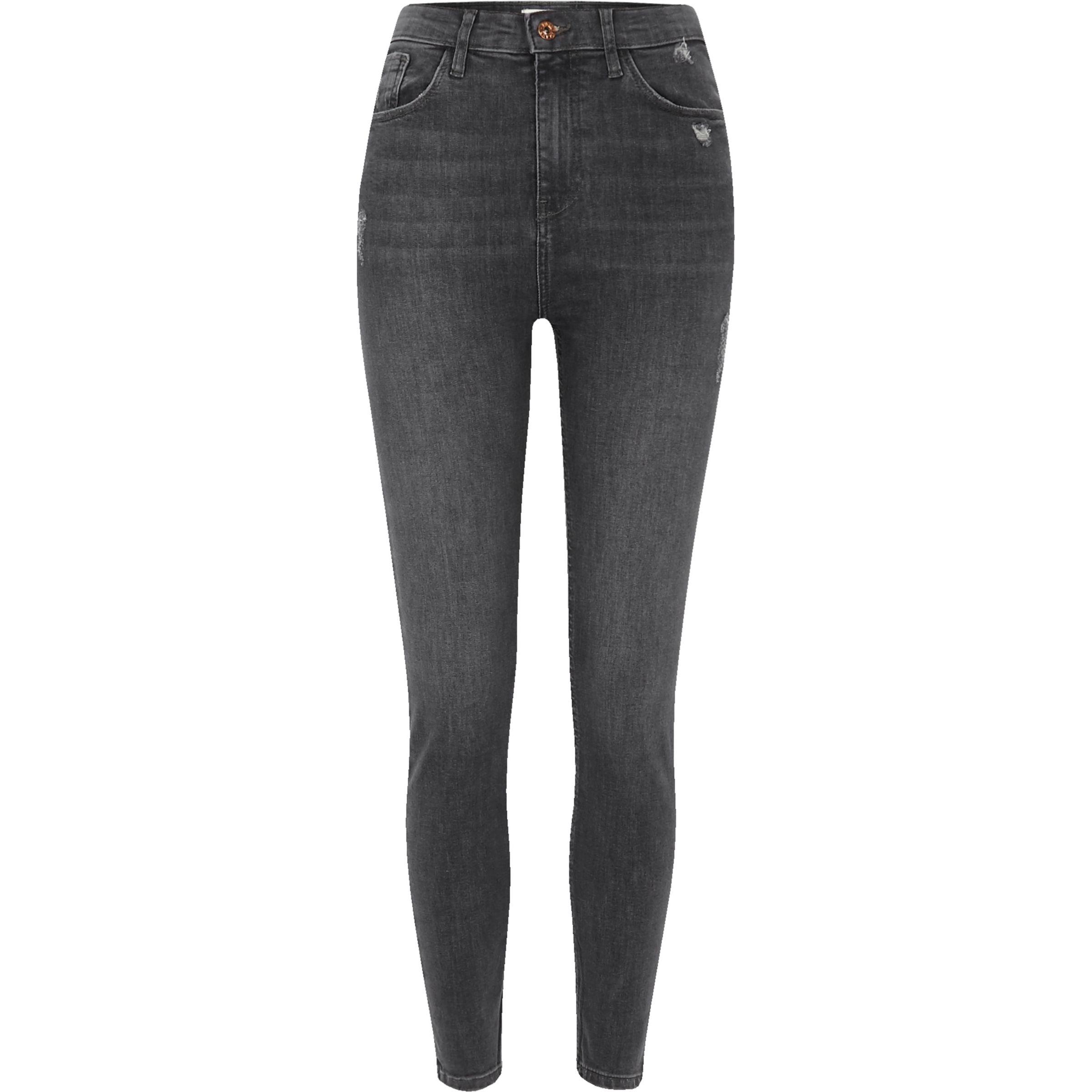 dark gray high waisted jeans