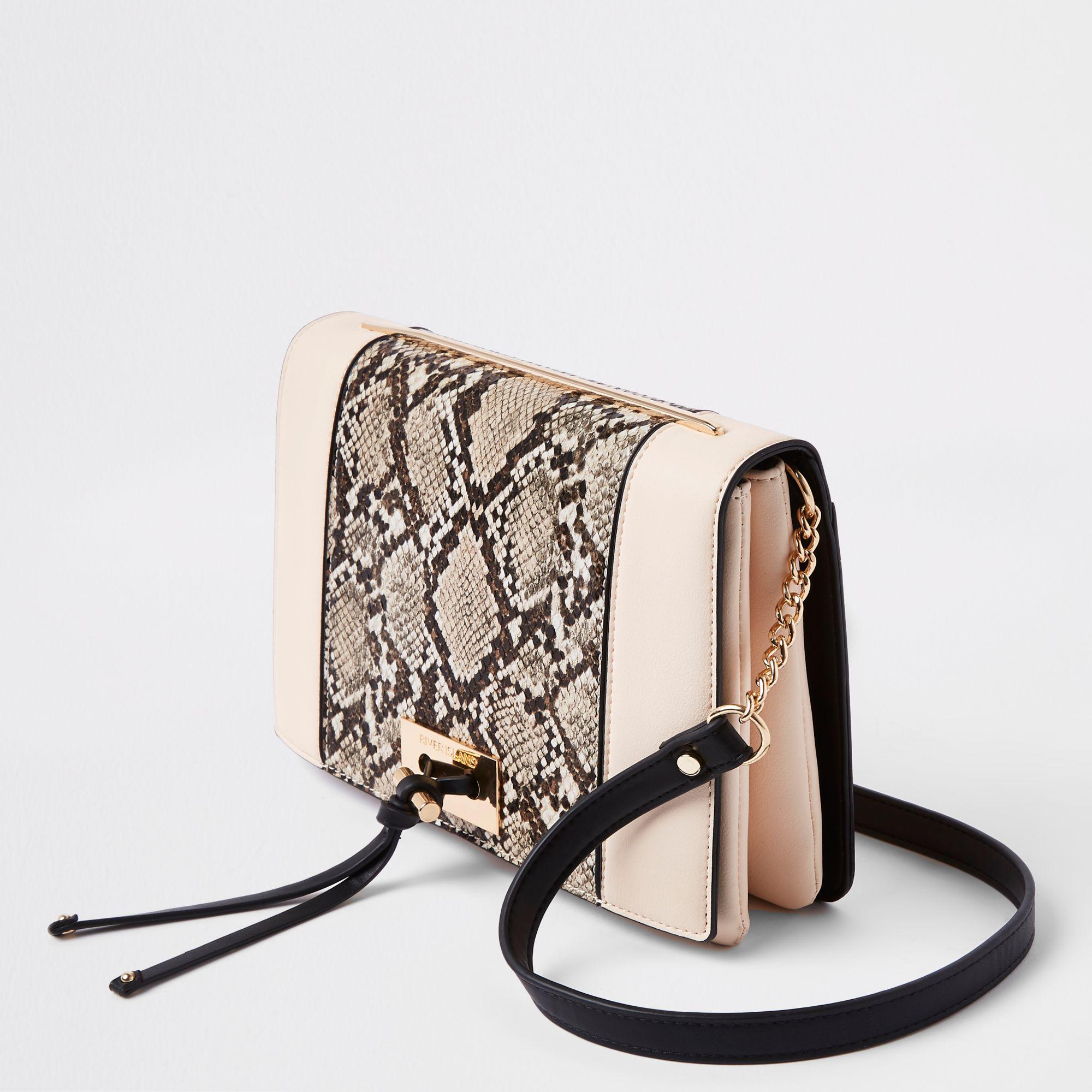 river island snake print bag