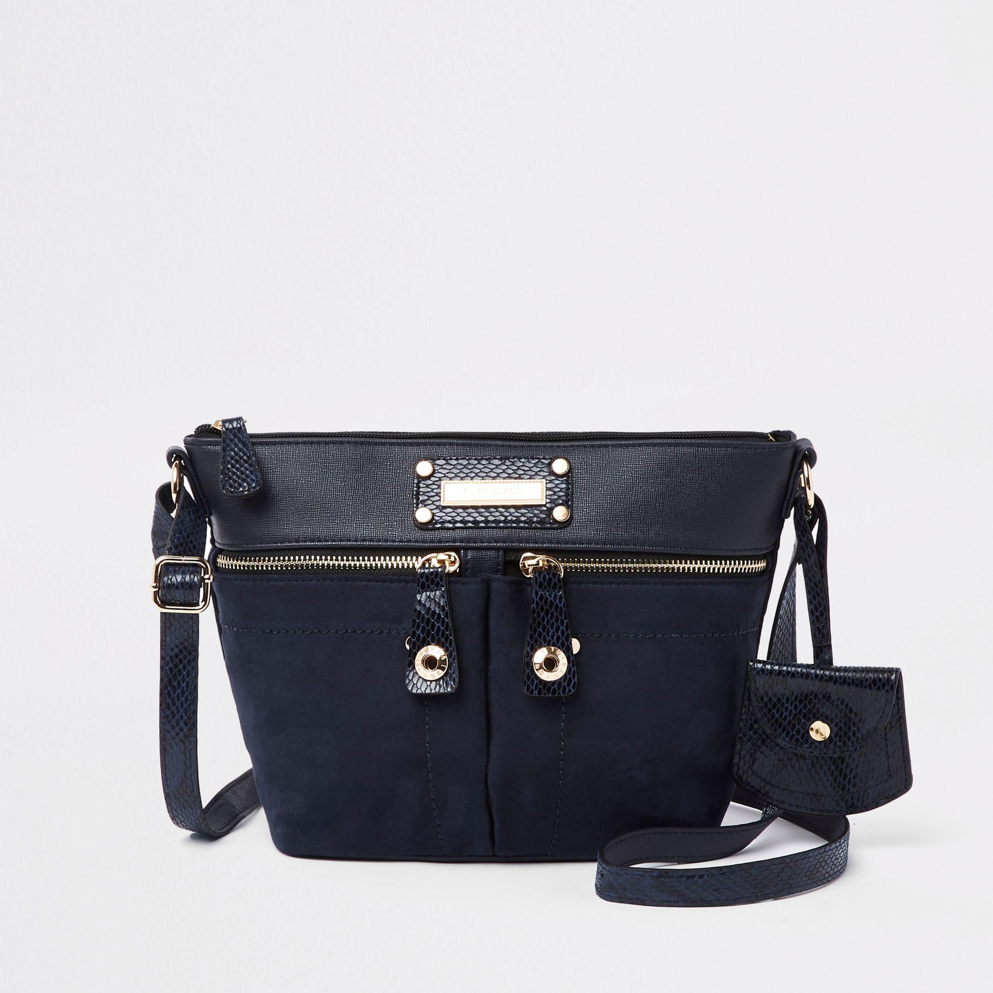 navy across body bag