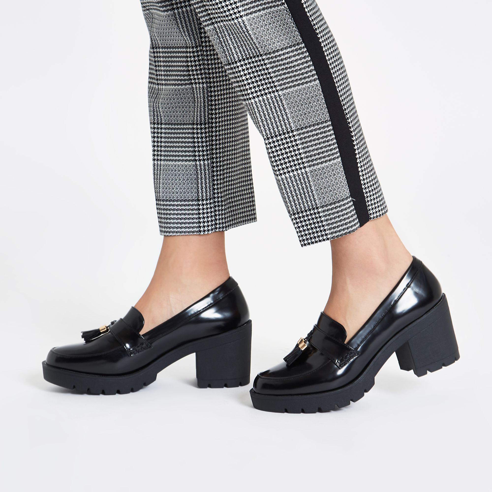 Buy > chunky loafer heels > in stock