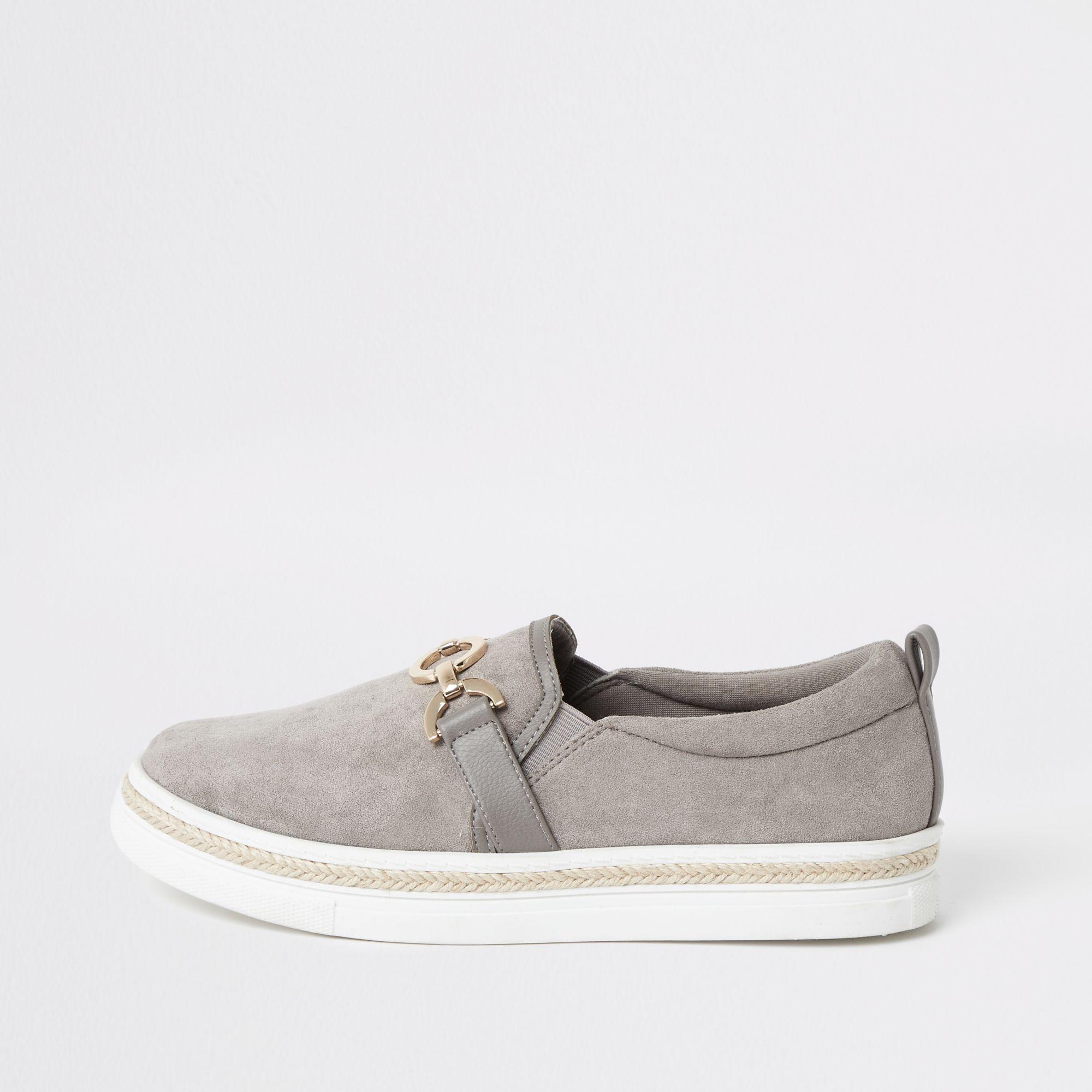 river island slip on trainers