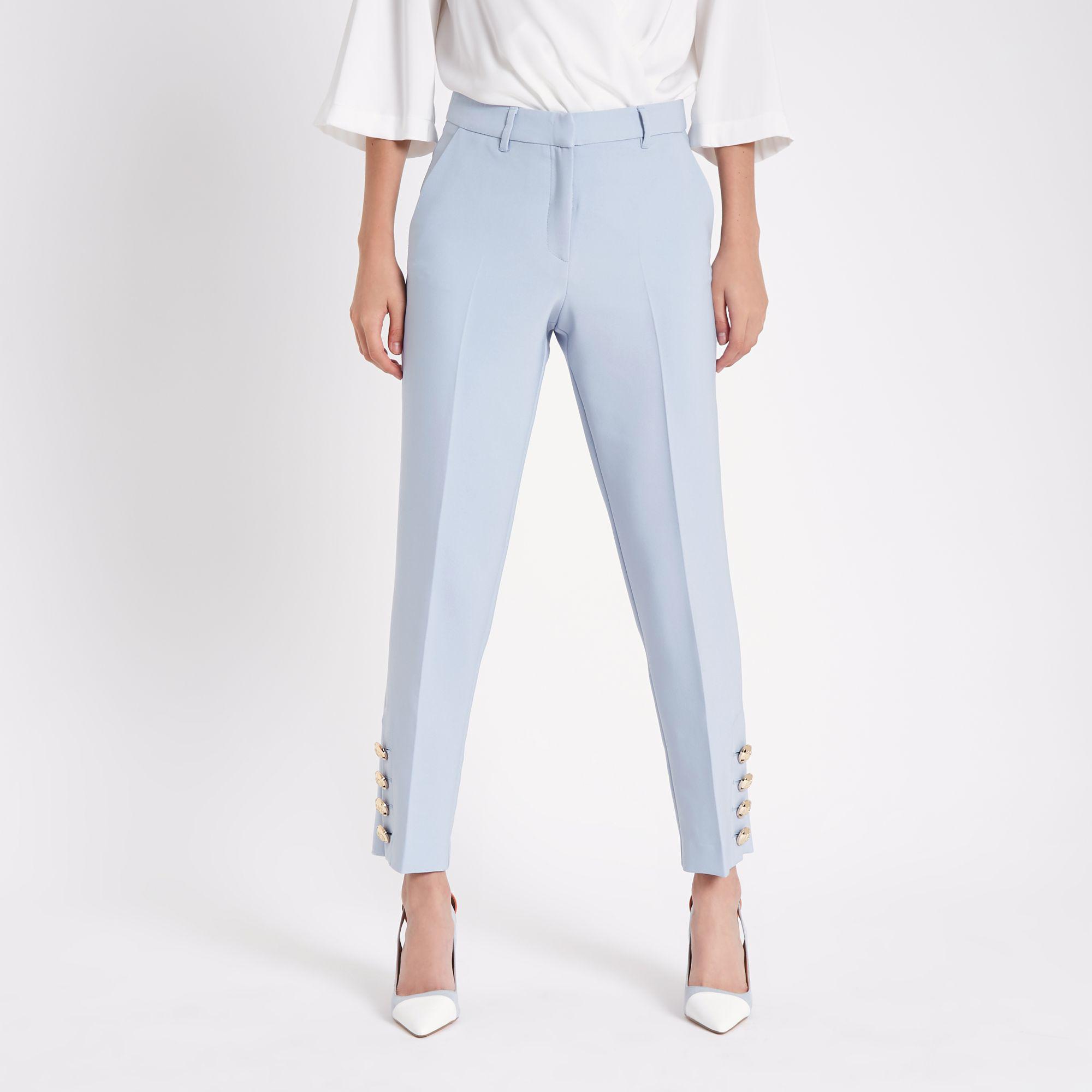 cigarette pants with buttons