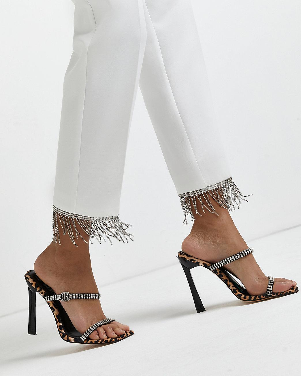 River Island White Sequin Fringe 