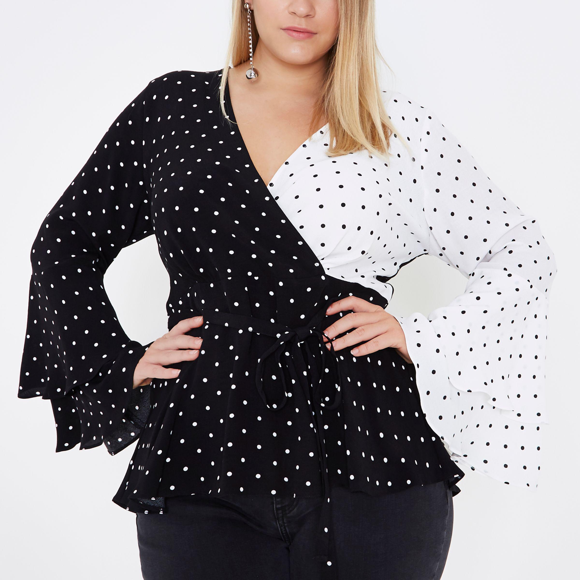 polka dot top river island