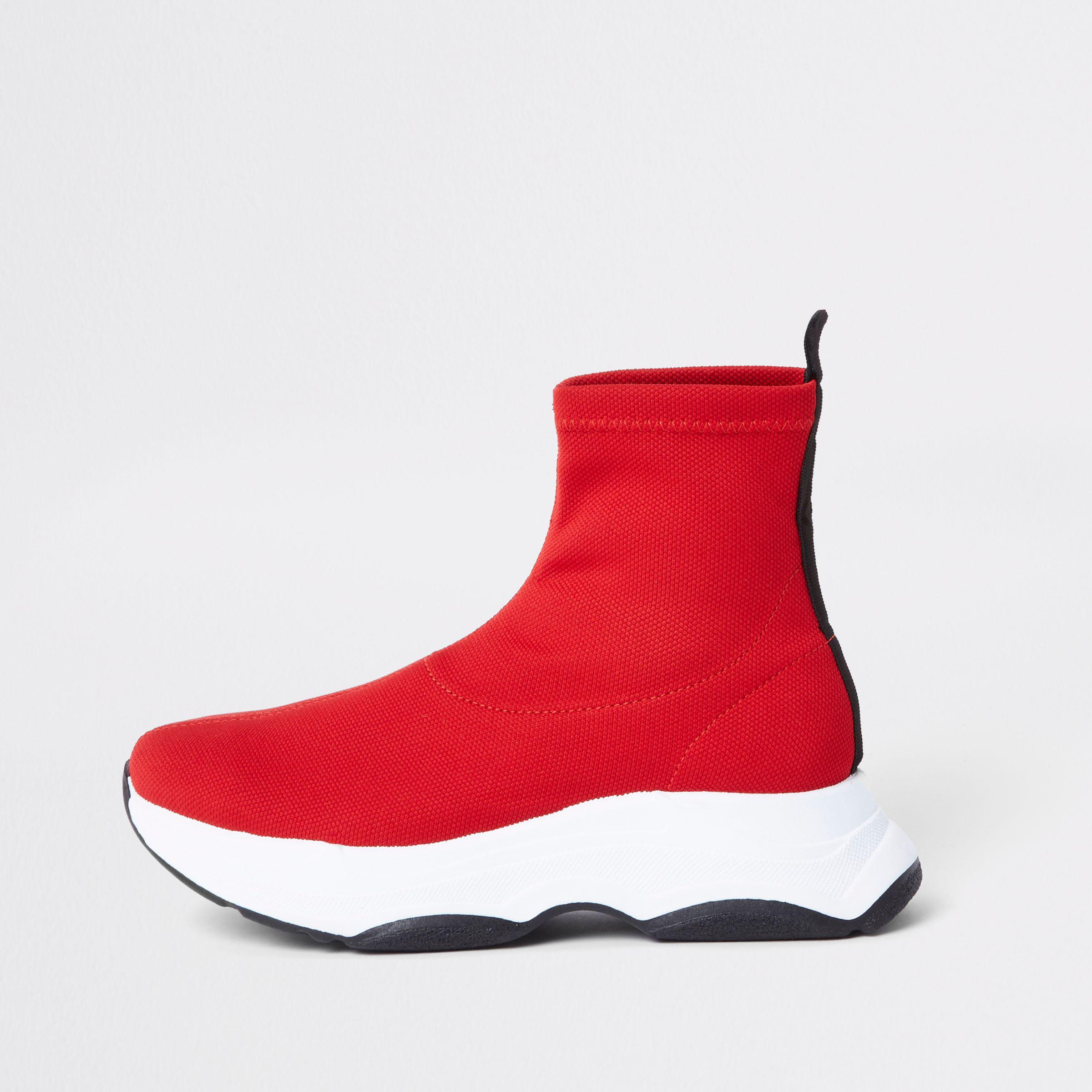River island sock trainers store