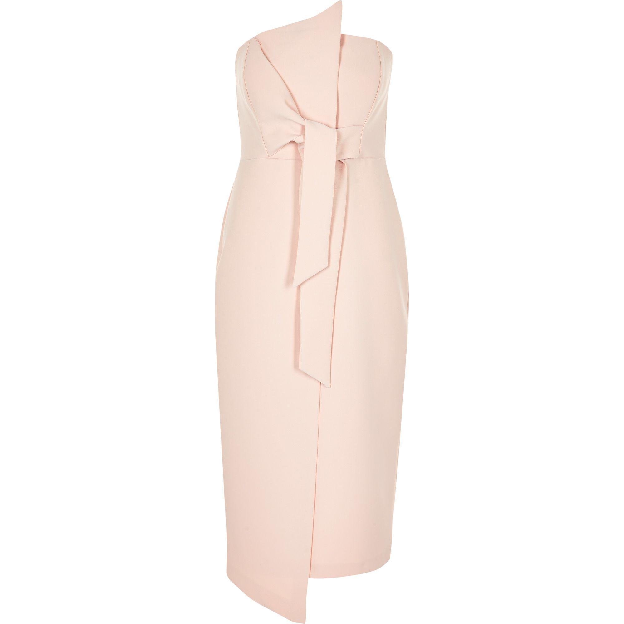 river island pink midi dress
