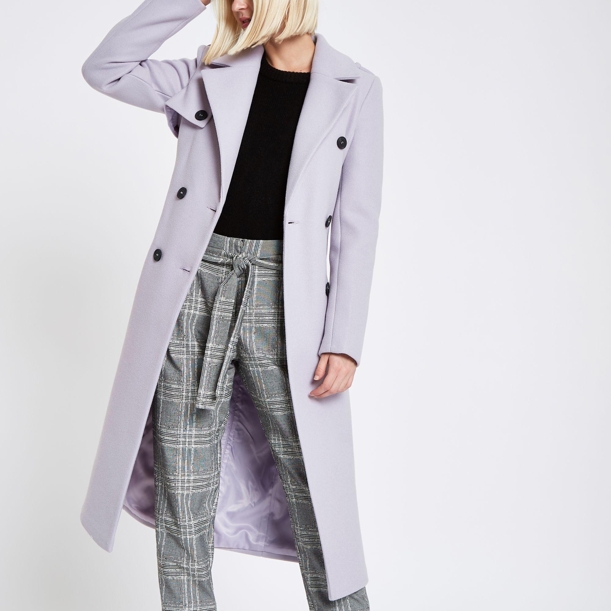 river island lilac coat
