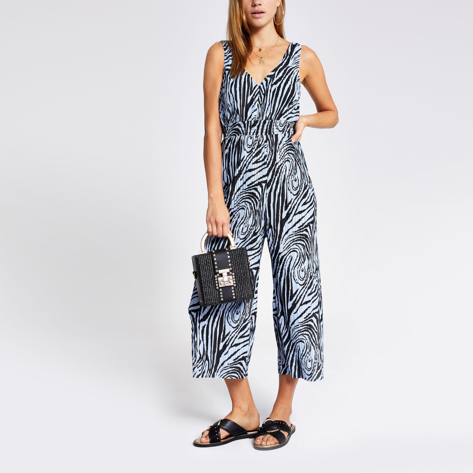 river island zebra jumpsuit