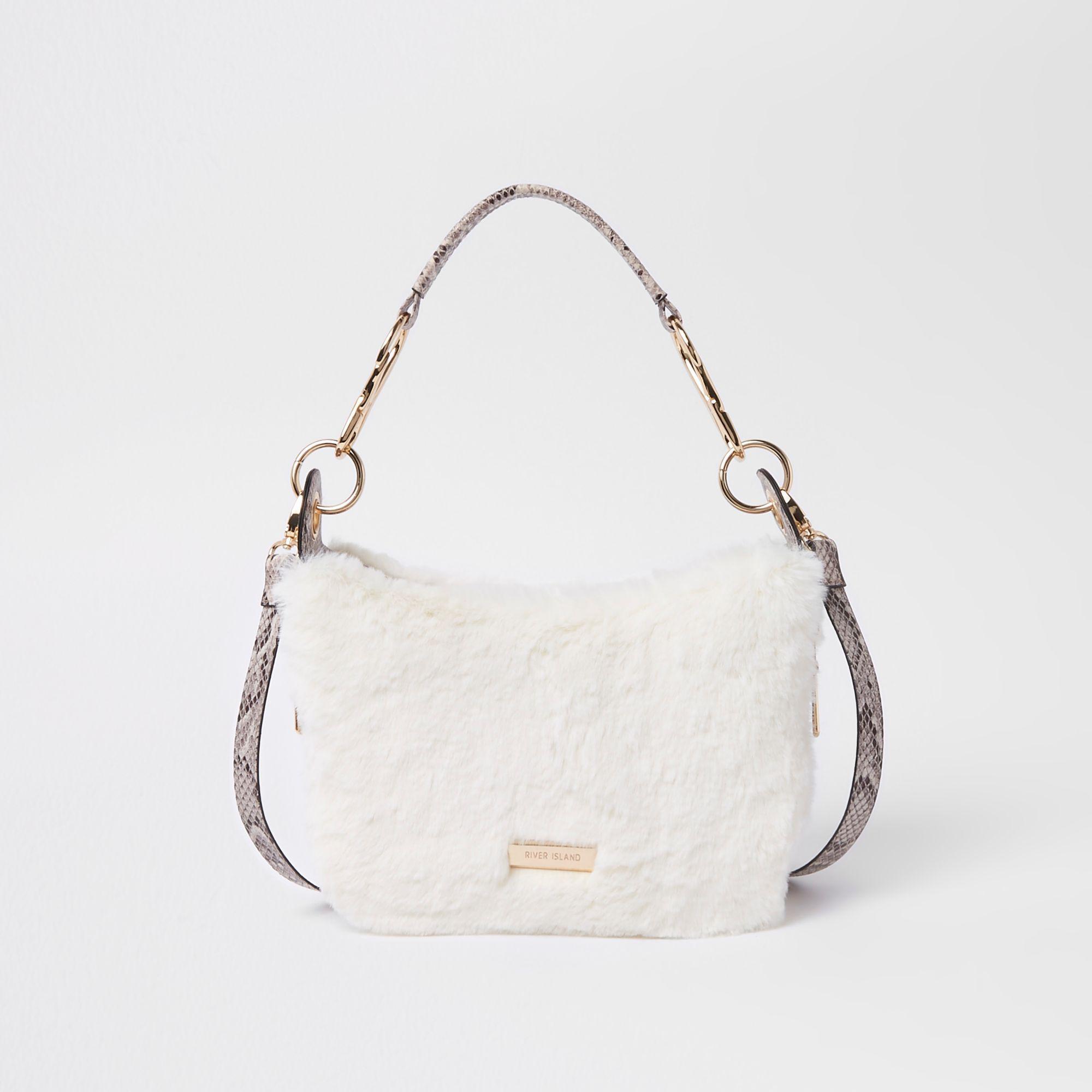 faux fur cross body bag