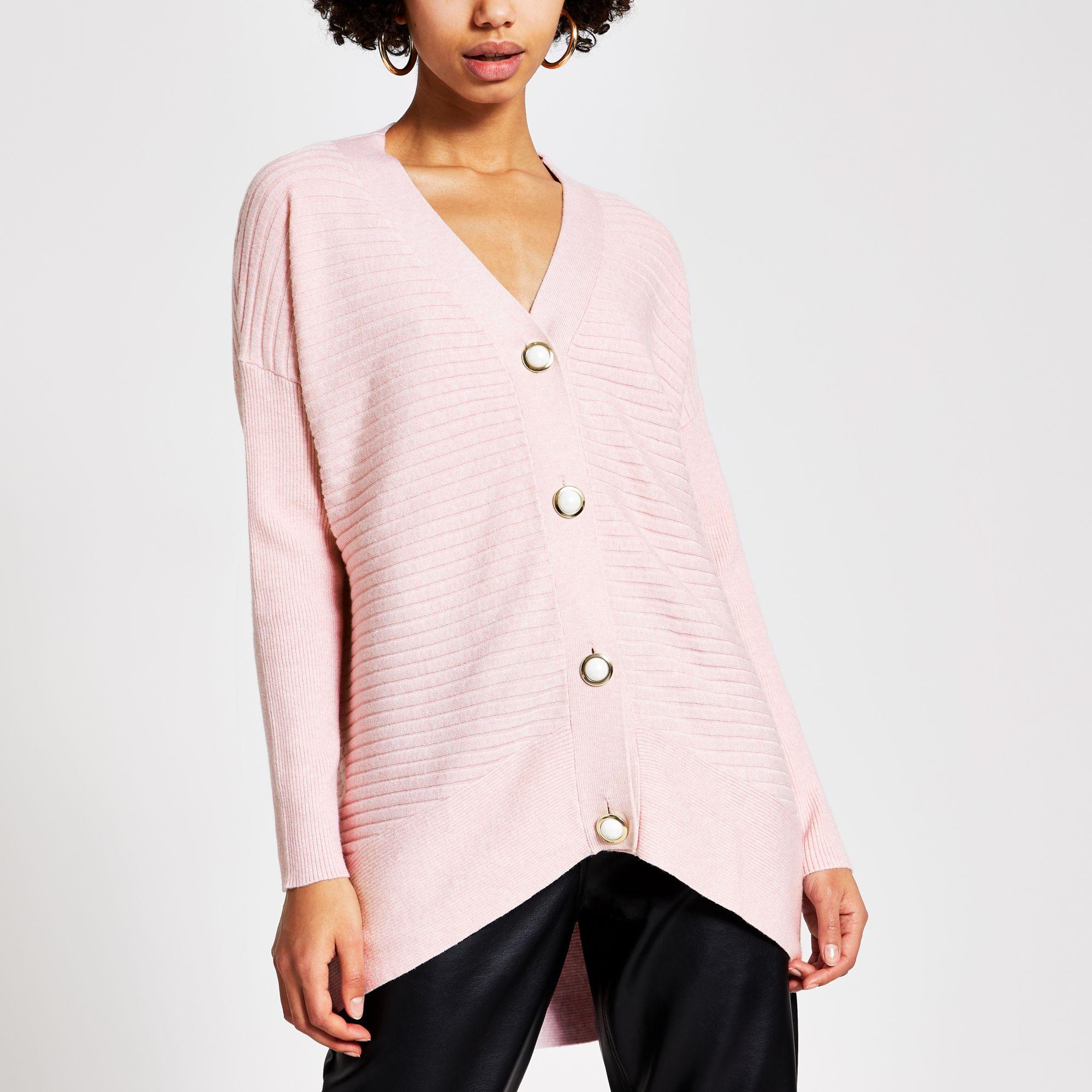 river island cream ribbed cardigan