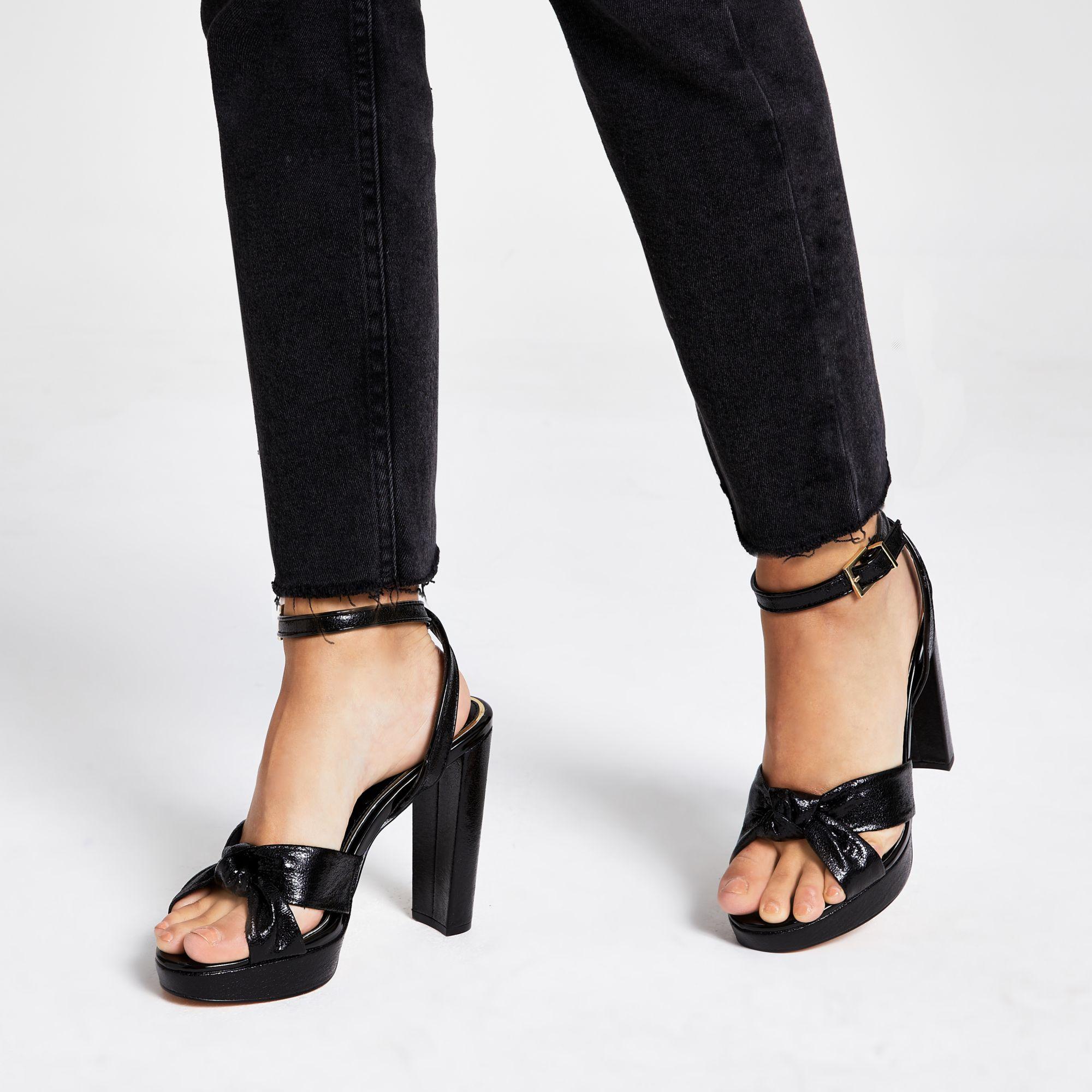 River Island Knot Front Platform Heeled 