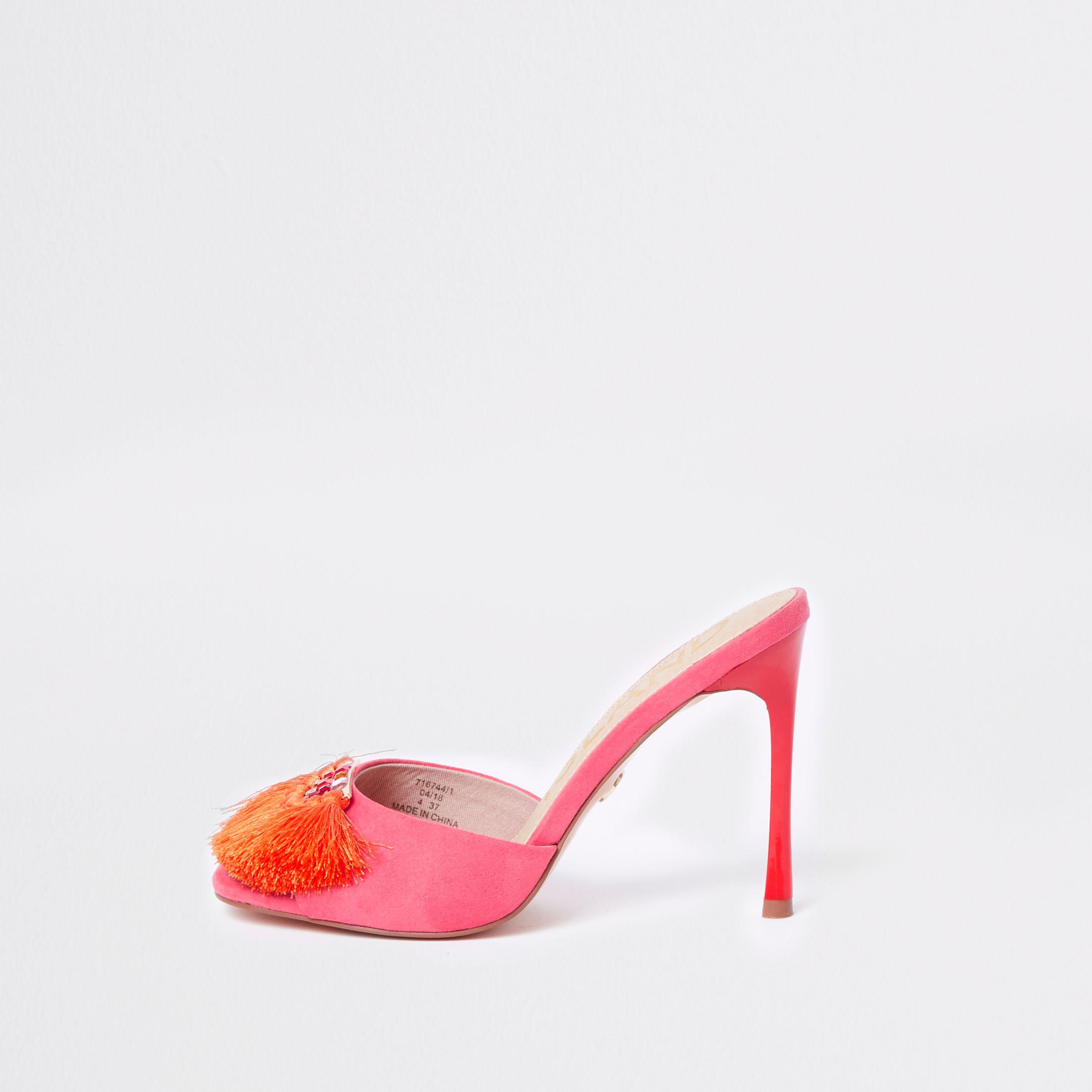 Pink tassel best sale heels