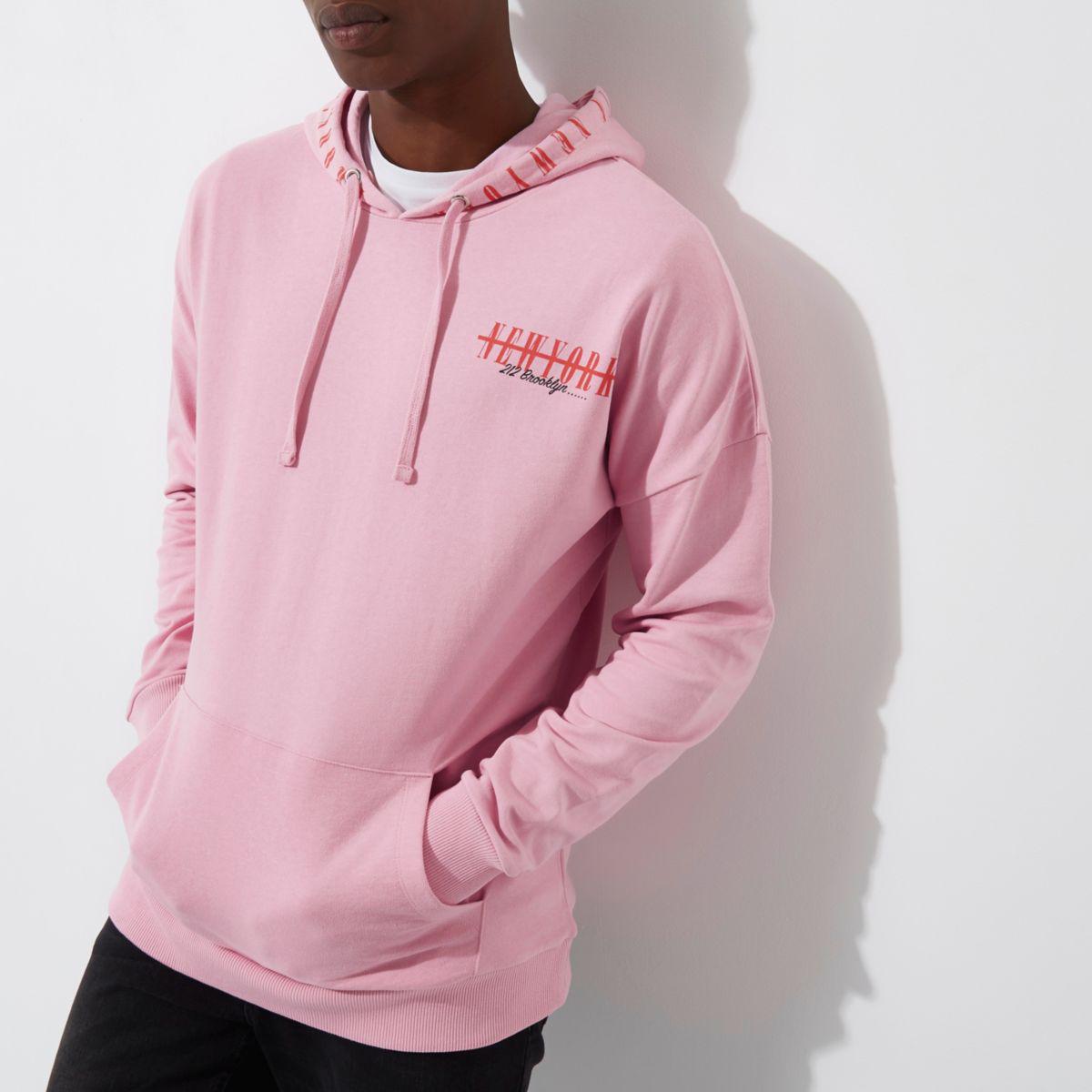 pink hoodie river island