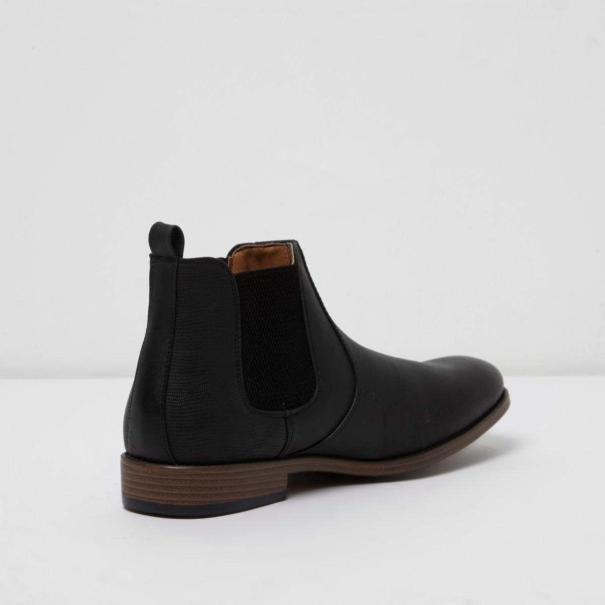 Lyst River Island Black Chelsea Boots in Black for Men