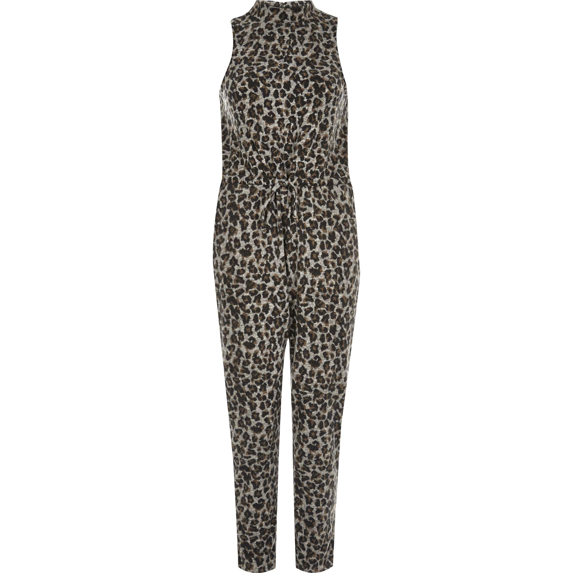 river island leopard print jumpsuit