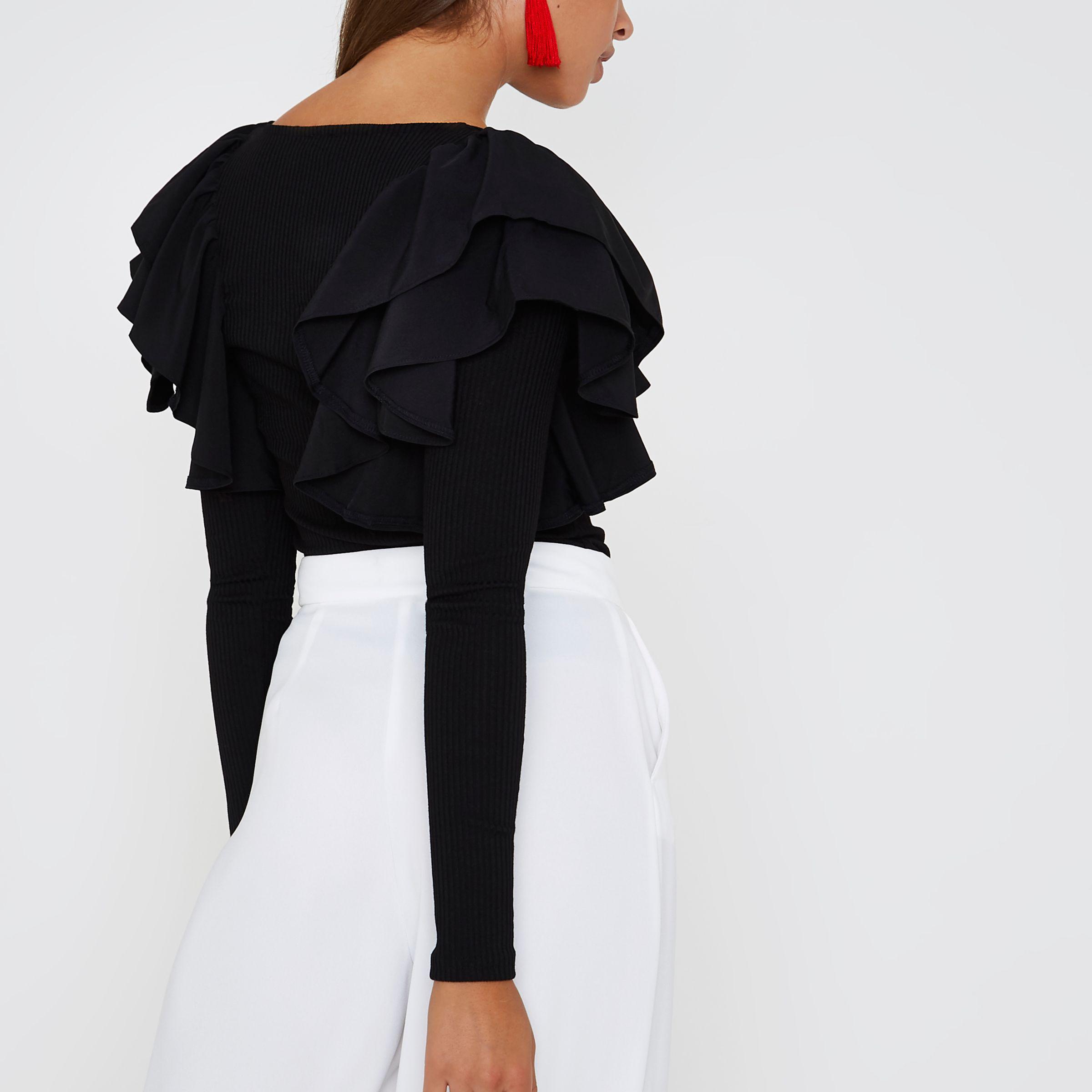 frill shoulder top
