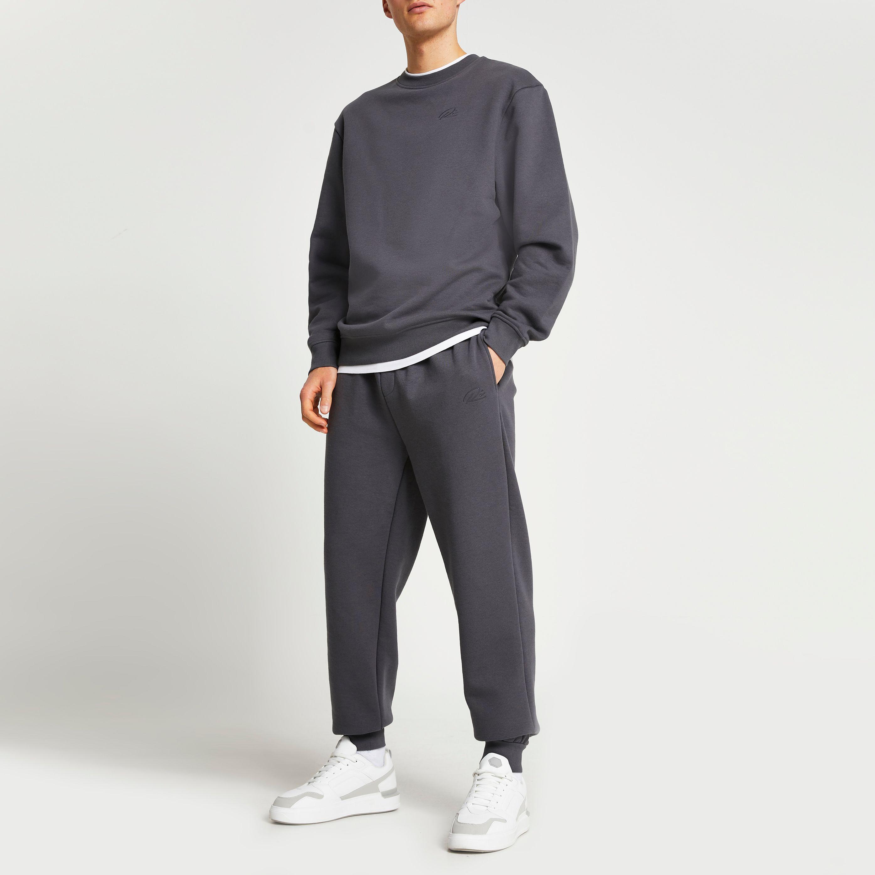 grey branded sweatshirt