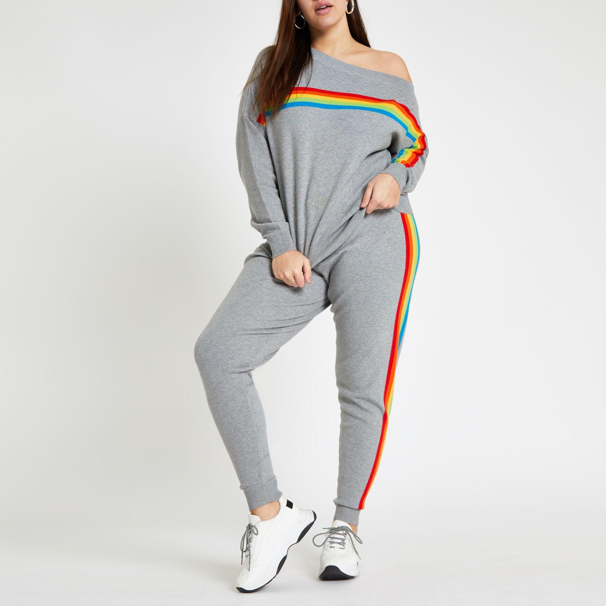 river island rainbow tracksuit