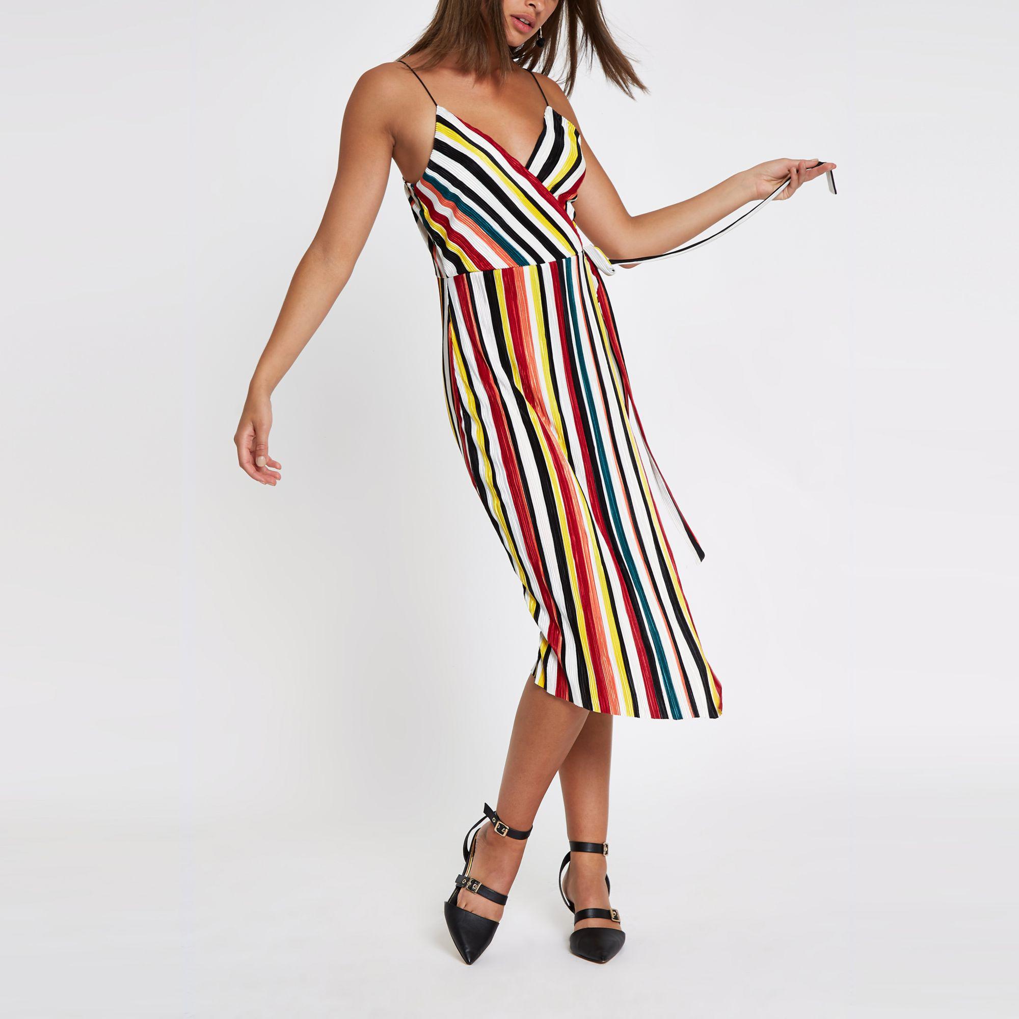 river island yellow midi dress