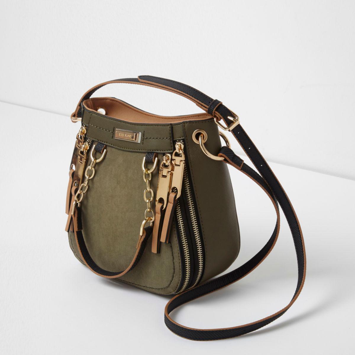 khaki mini bag
