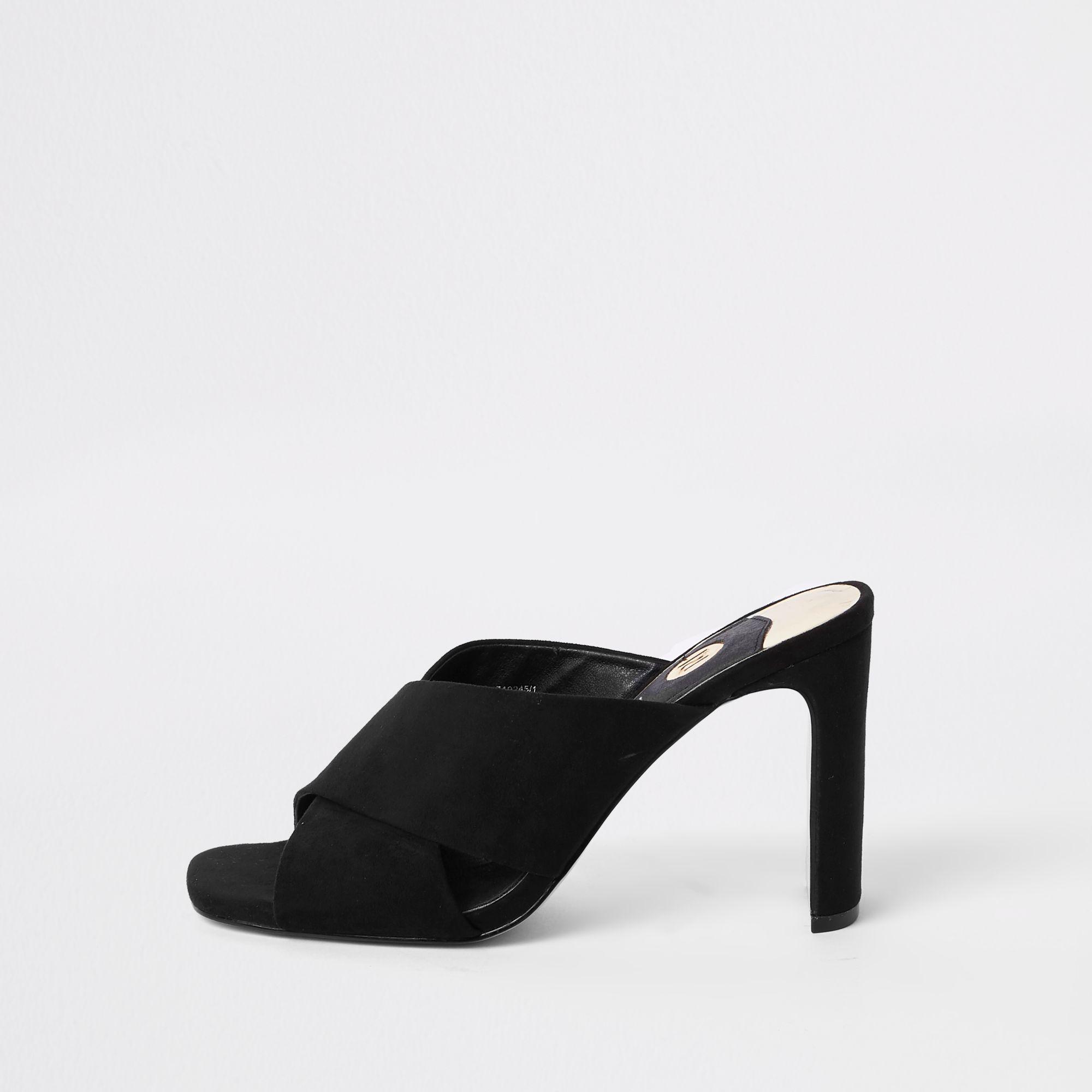 cross strap mule sandals