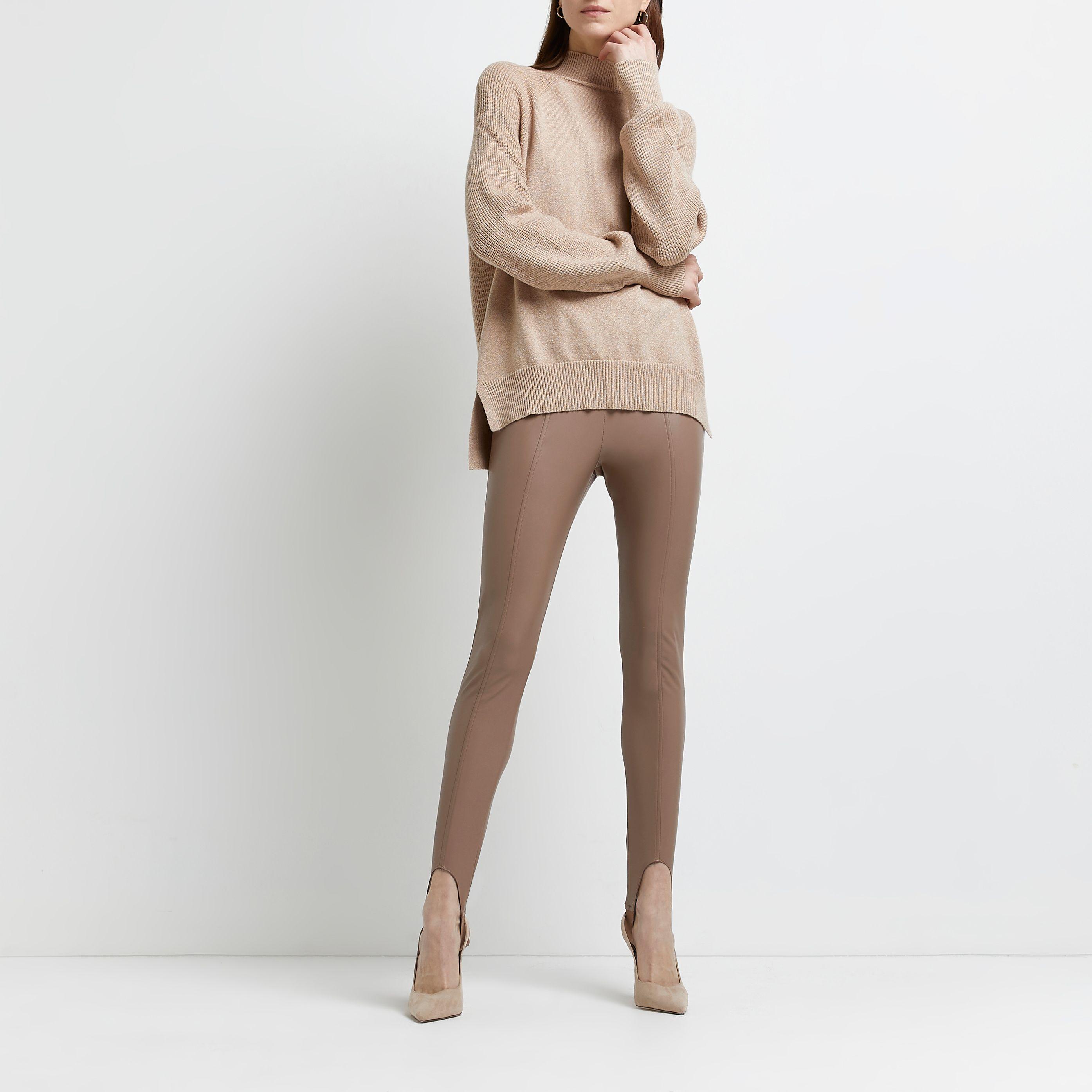 River Island Brown Faux Leather Stirrup 