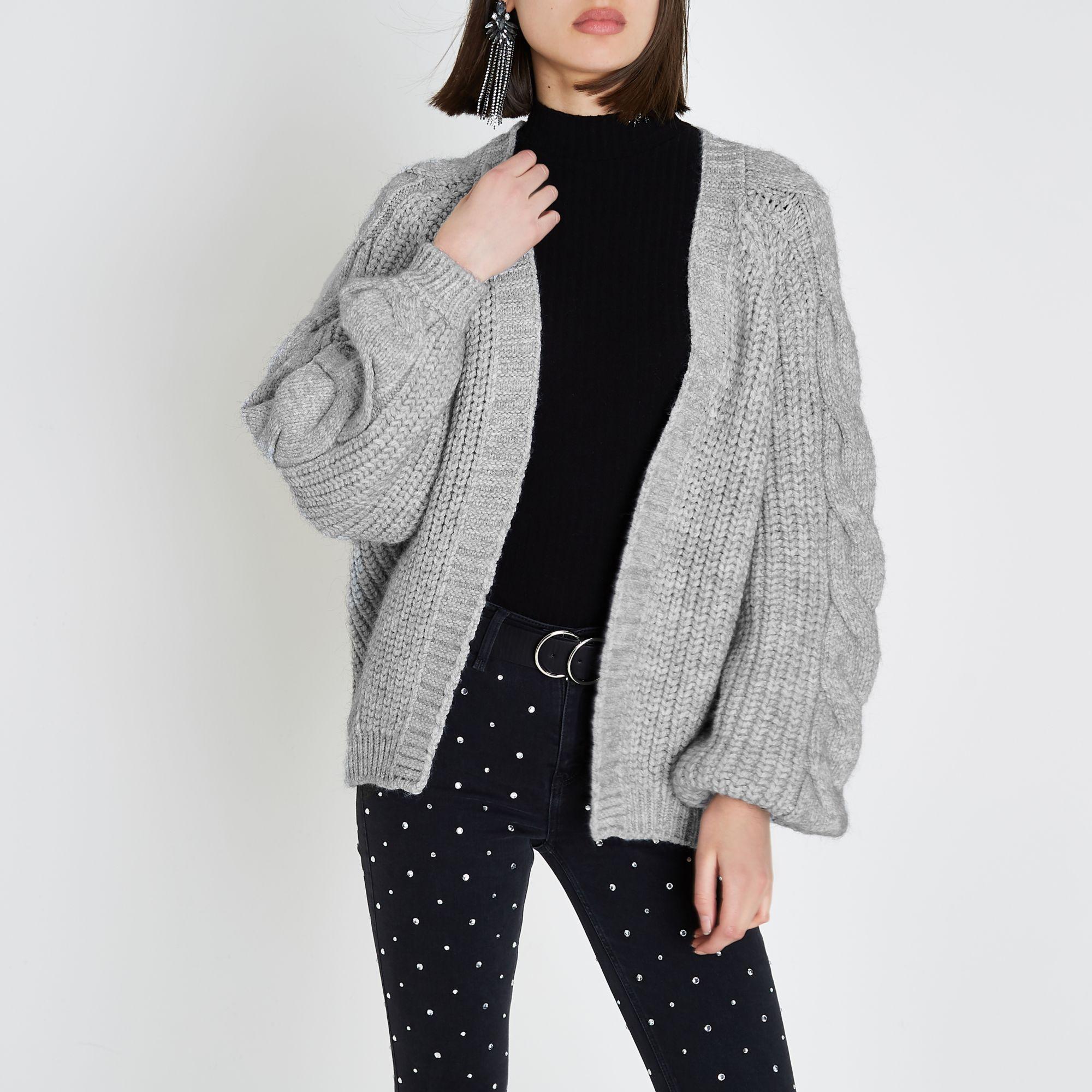 chunky knit cardigan river island