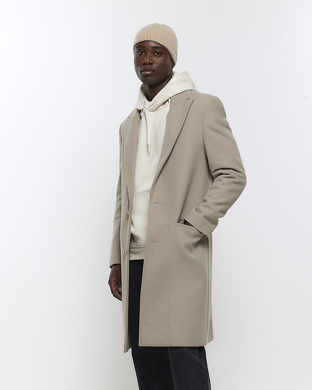River island hotsell mens overcoat