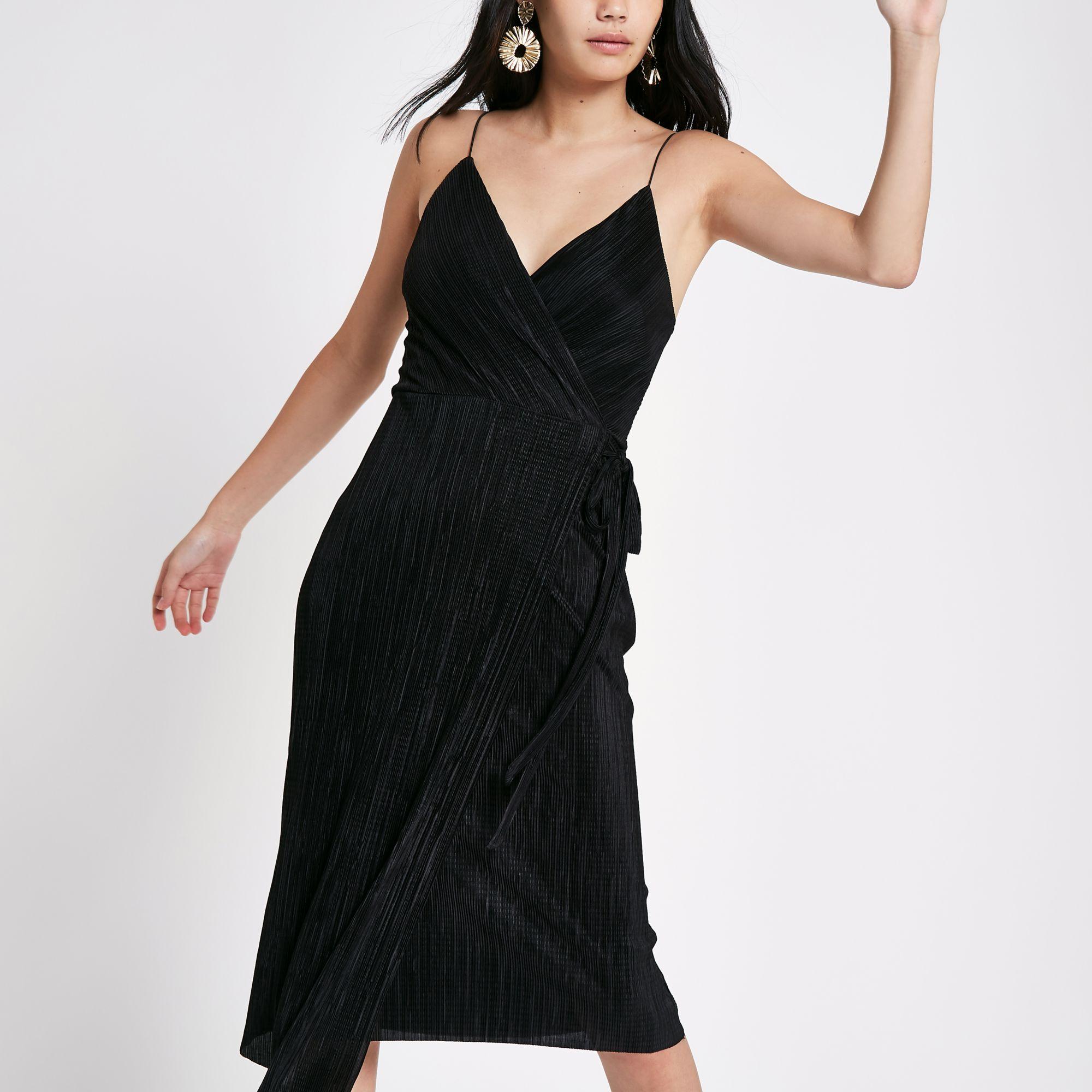 river island plisse midi dress