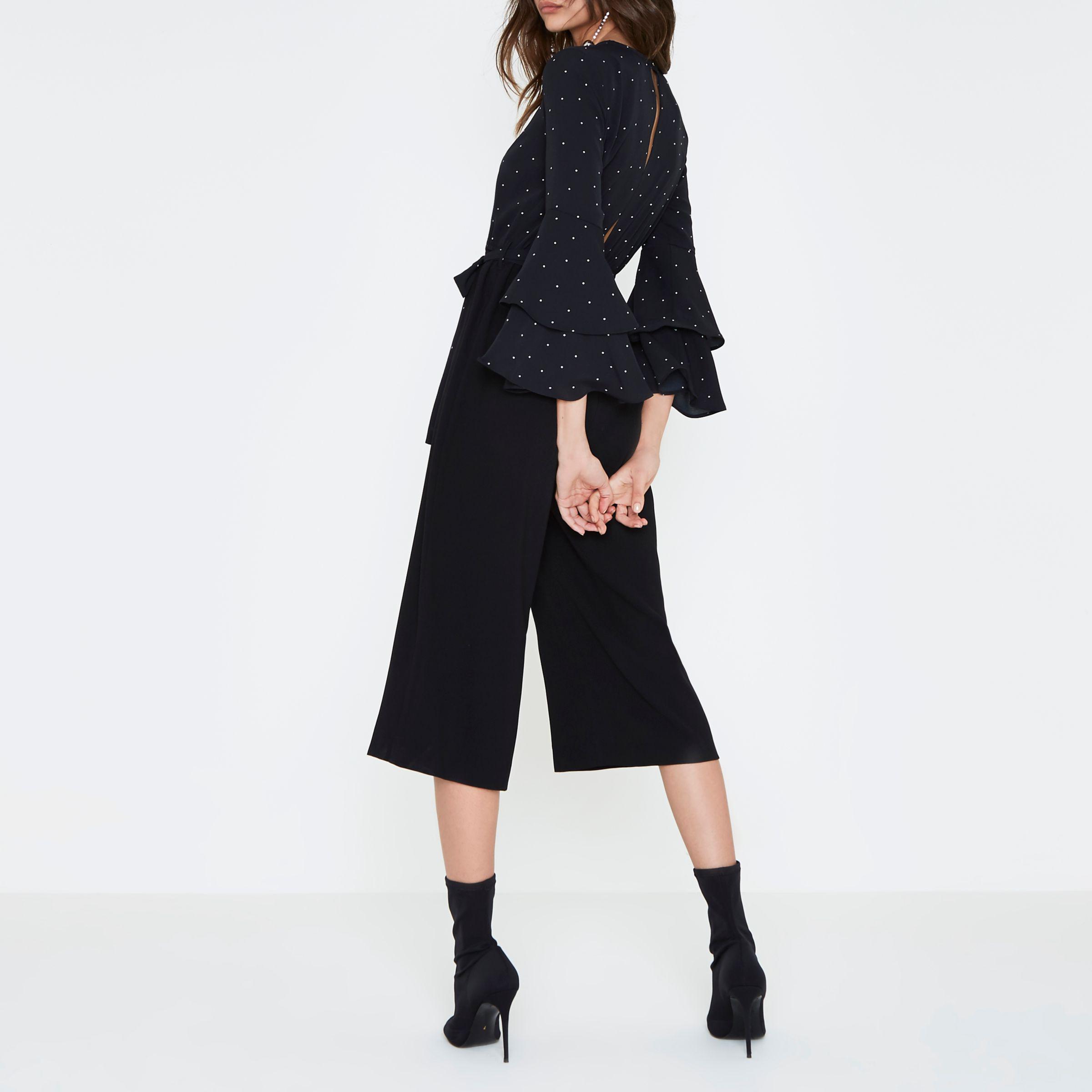 long sleeve culotte jumpsuit