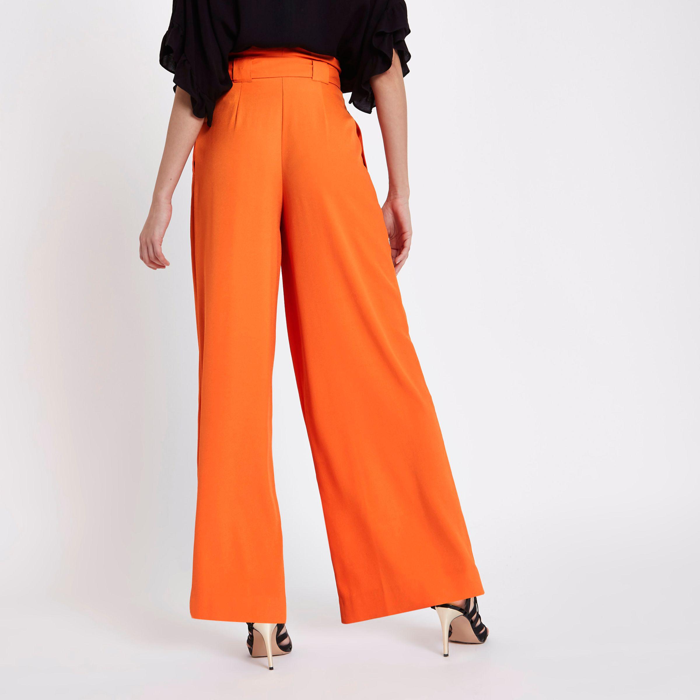River Island Synthetic Orange Paperbag 