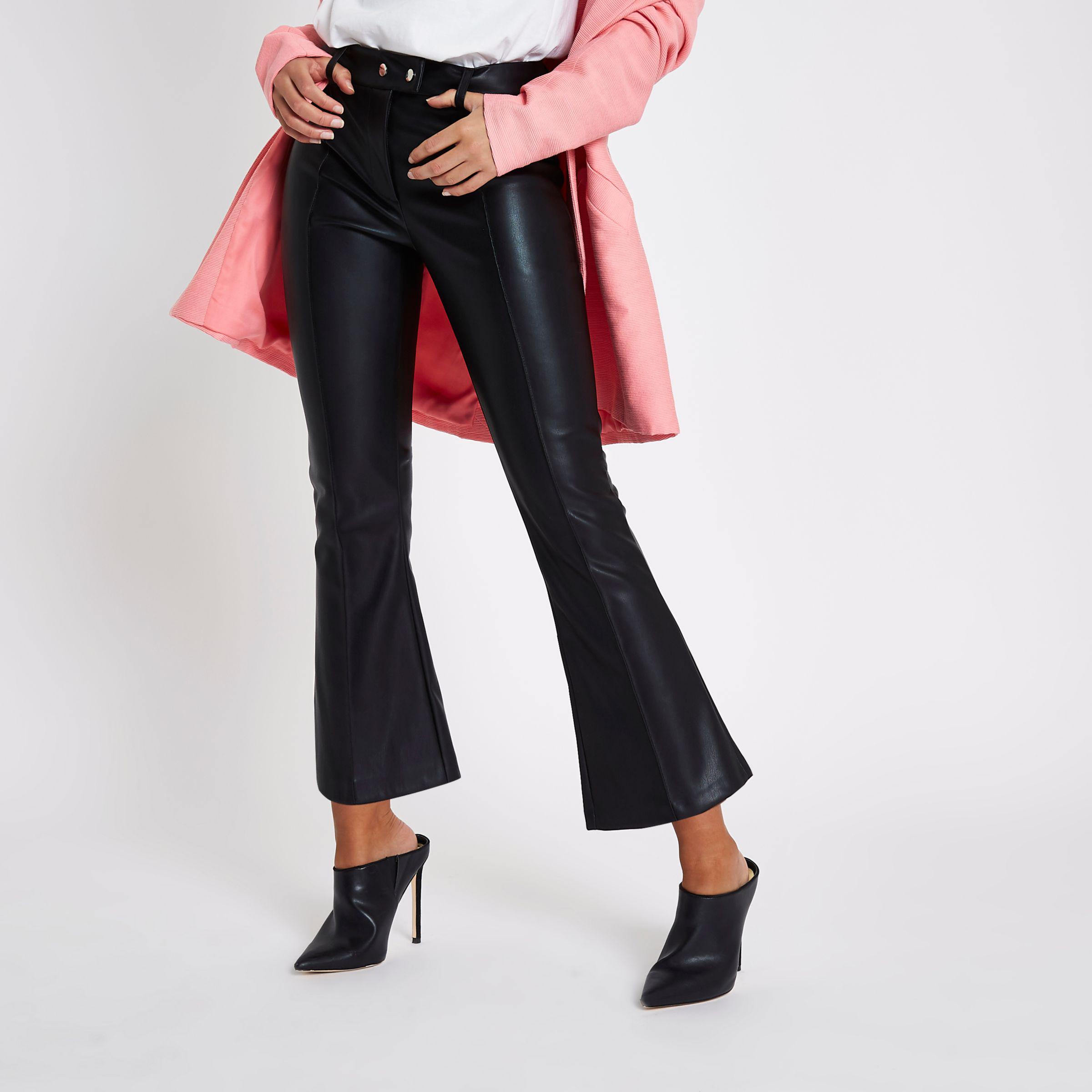 River Island Black Faux Leather Kick